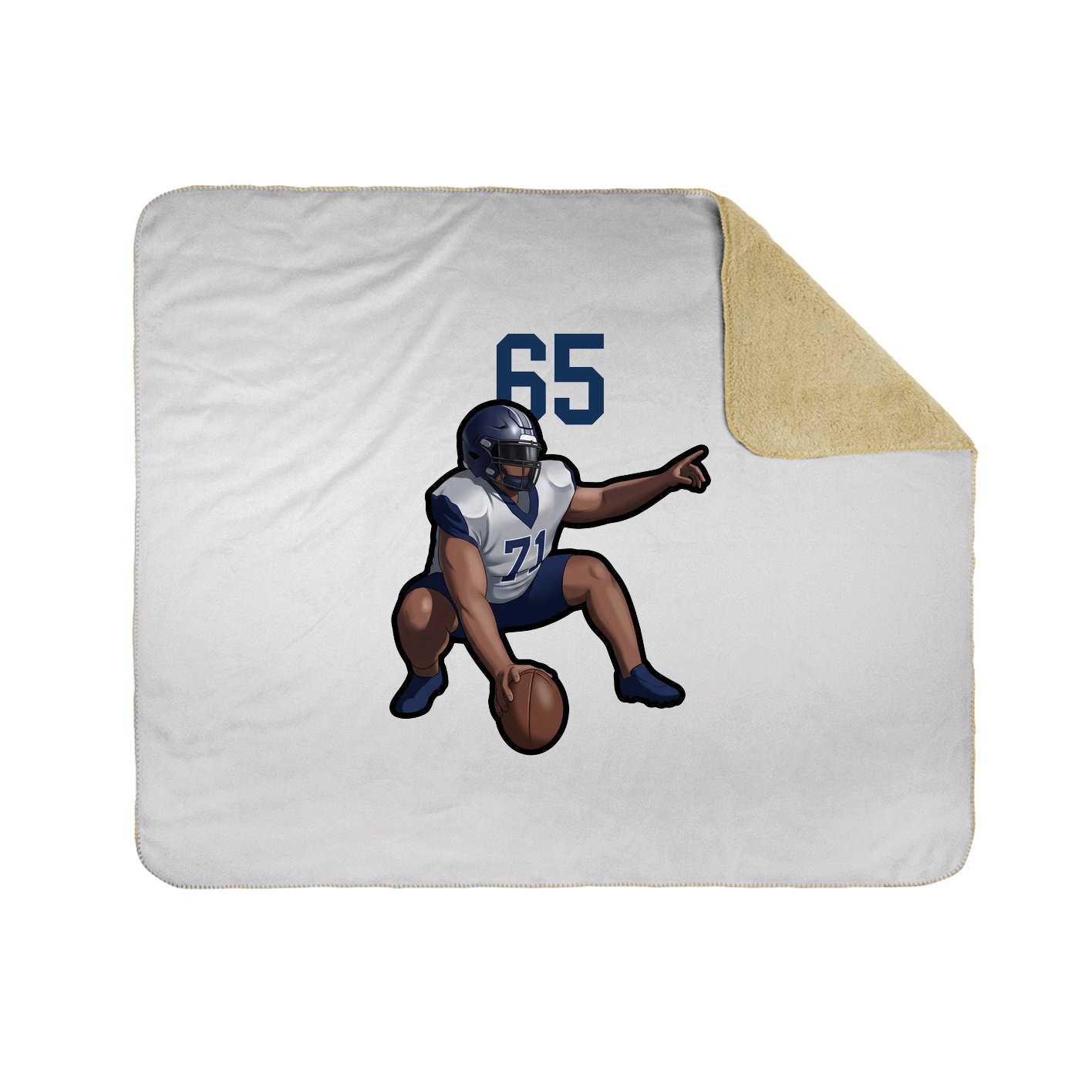 Throw Blanket — Number Top in White