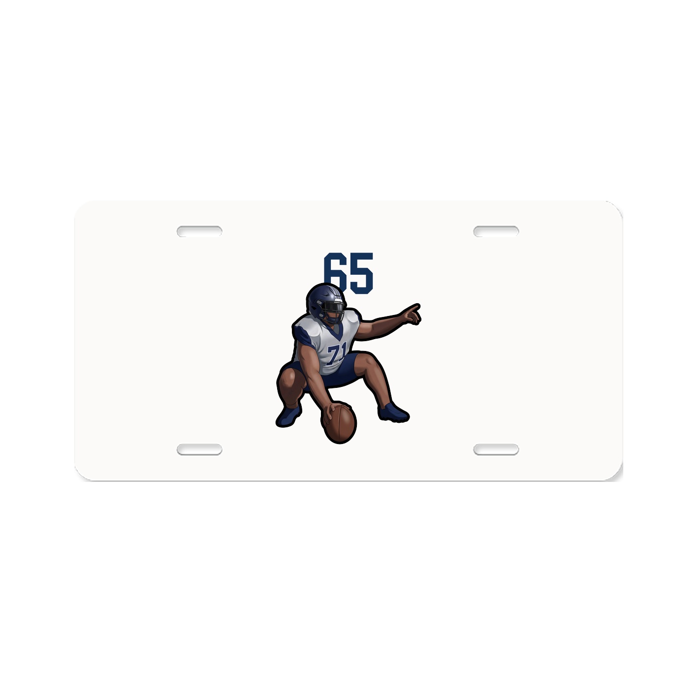 License Plate — Number Top in Classic