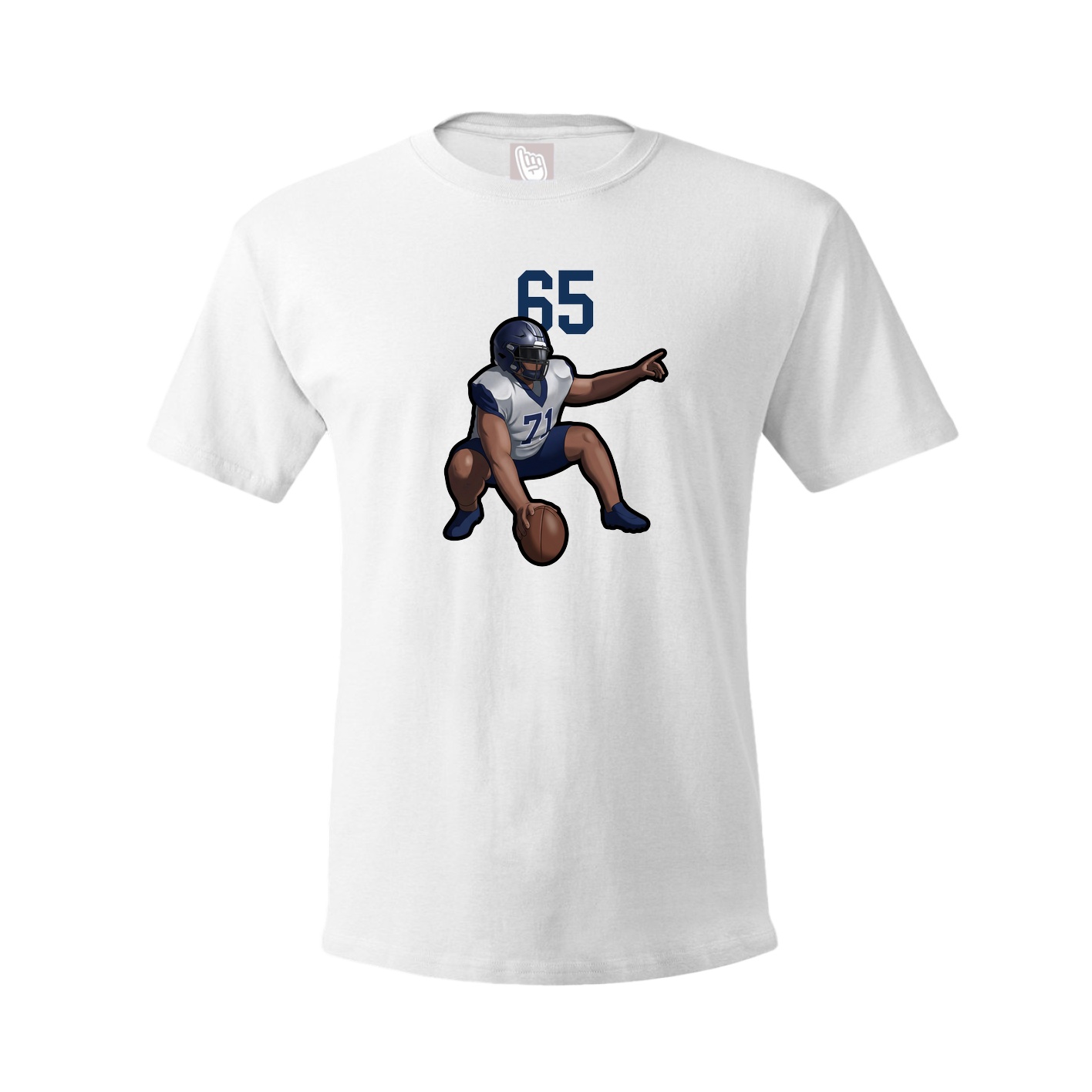 Youth Tee — Number Top in White