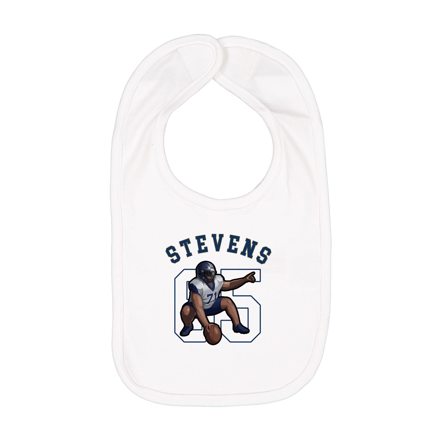 Infant Bib — Shirsey Arch in White