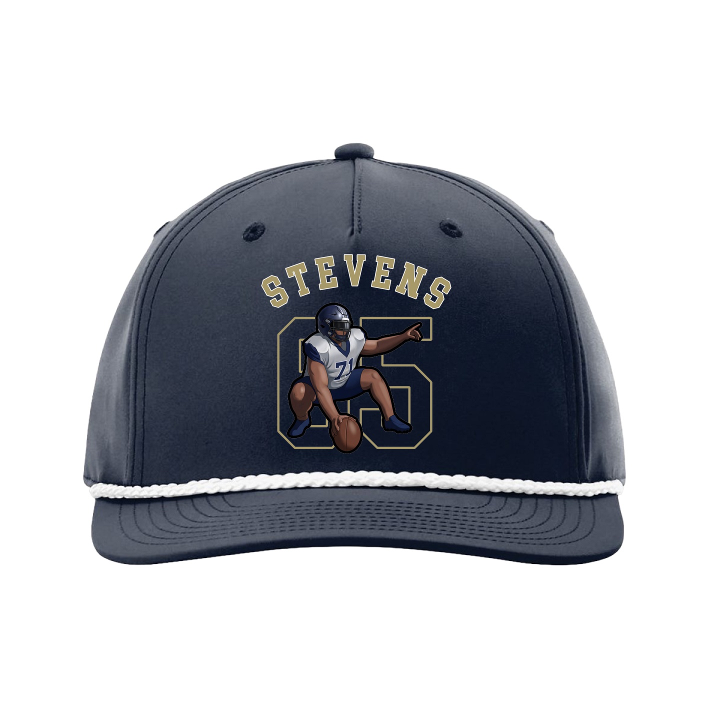 Five-Panel Classic Rope Cap — Shirsey Arch in Navy
