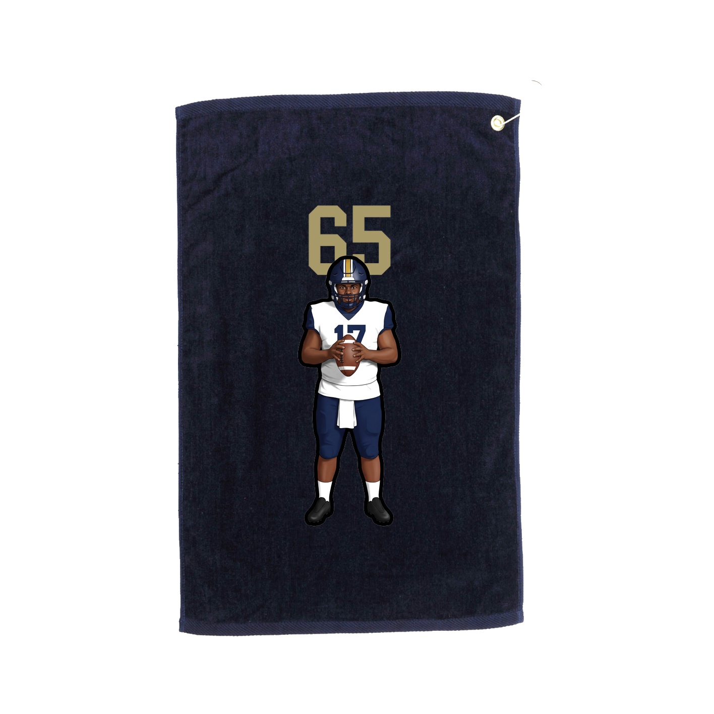 Golf Towel — Number Top in Navy