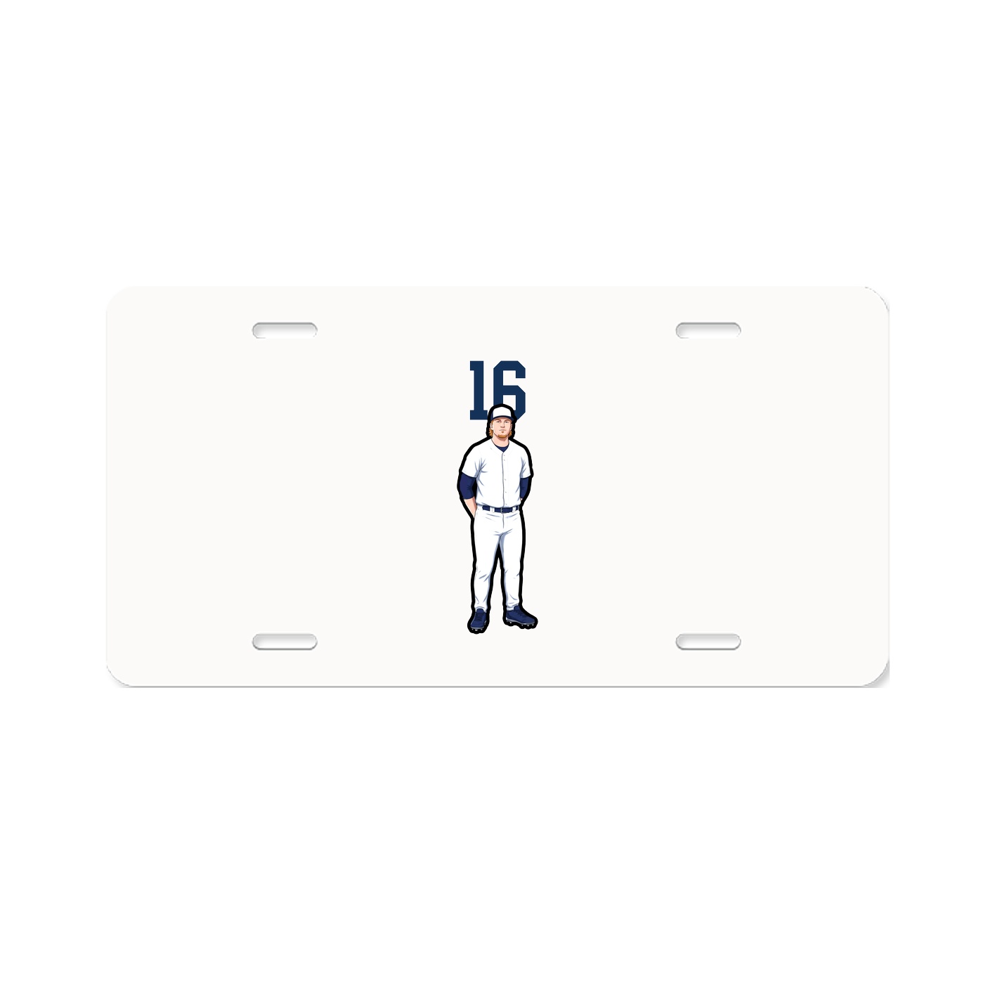 License Plate — Number Top in Classic
