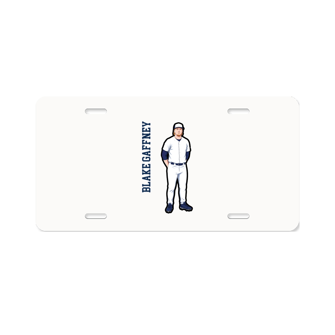 License Plate — Name Vertical in Classic