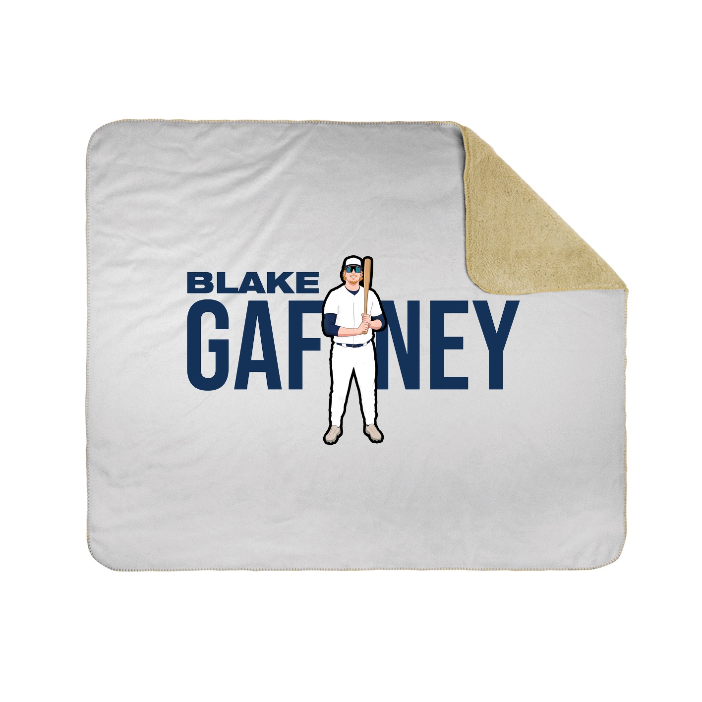 Throw Blanket — Player Name in White