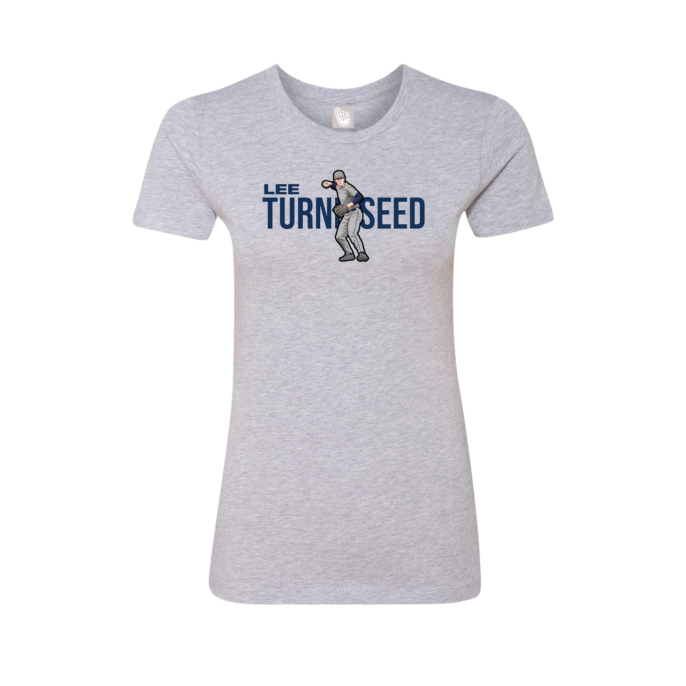 Fitted Women's Tee — Player Name in Grey