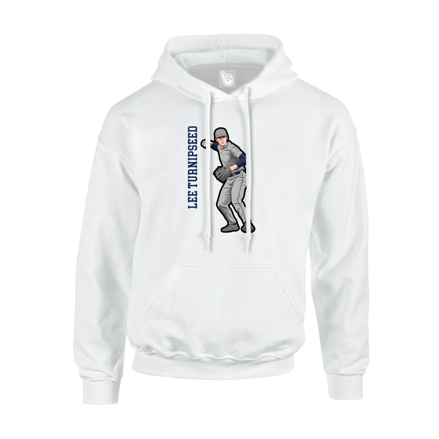 Youth Hoodie — Name Vertical in White
