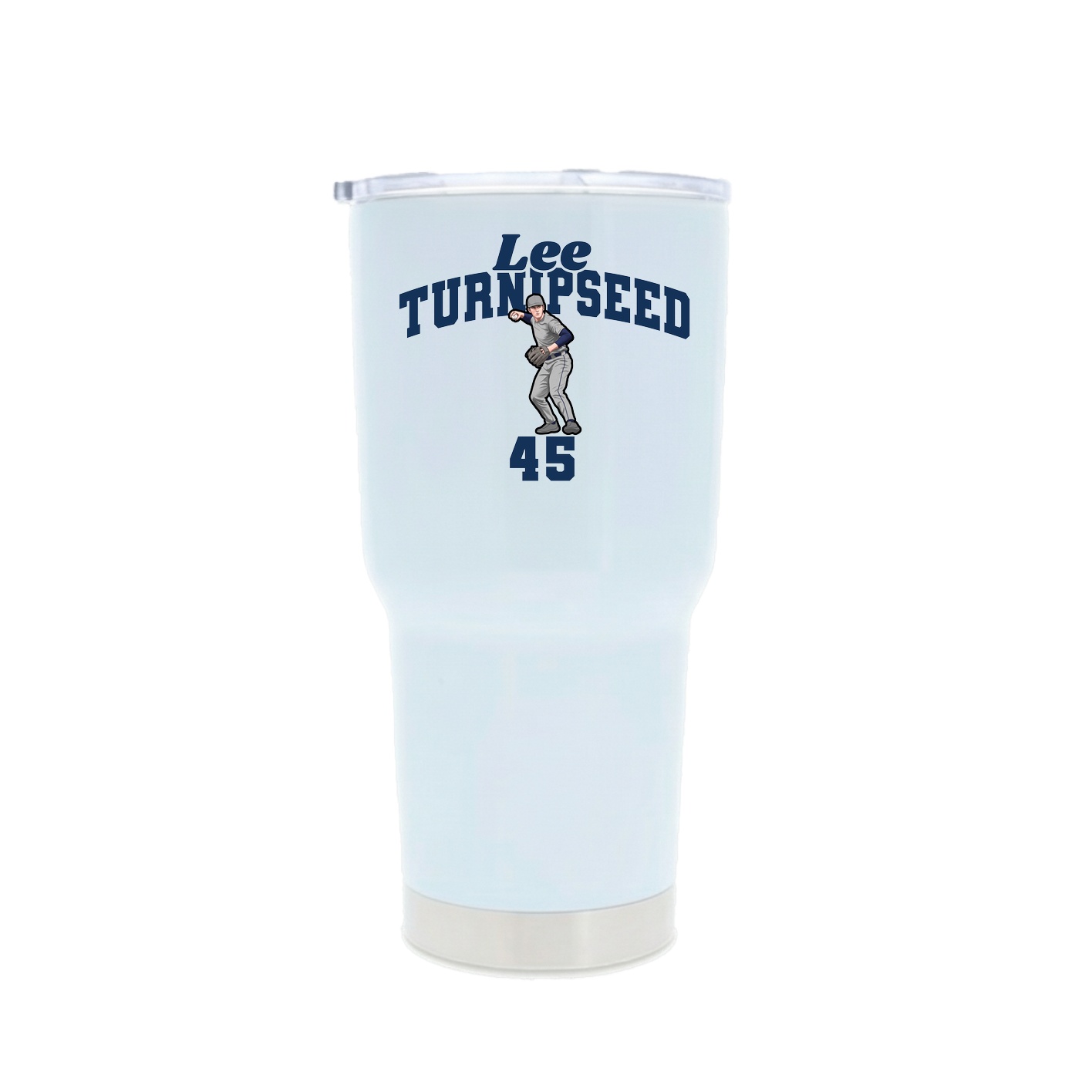 30oz Stainless Steel Tumbler — Signature Arch in White