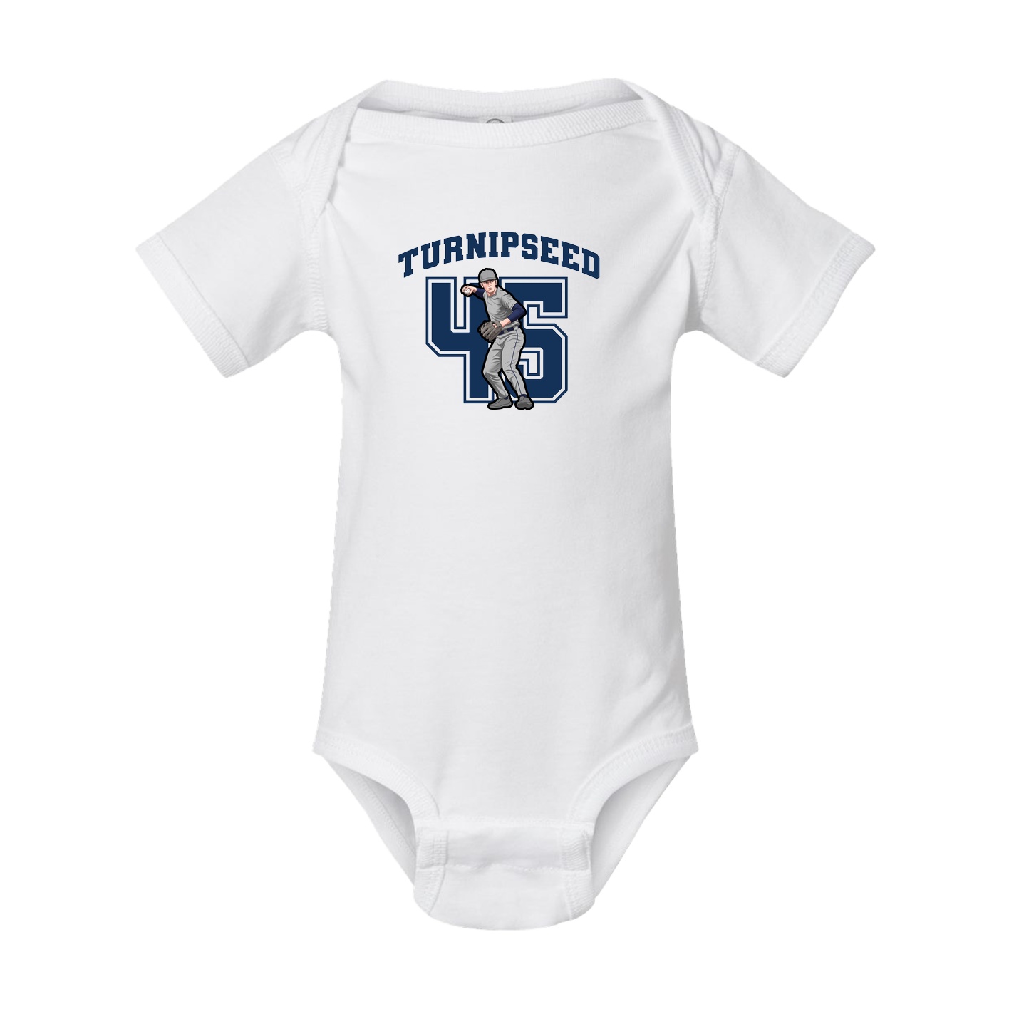 Baby Onesie — Number in White