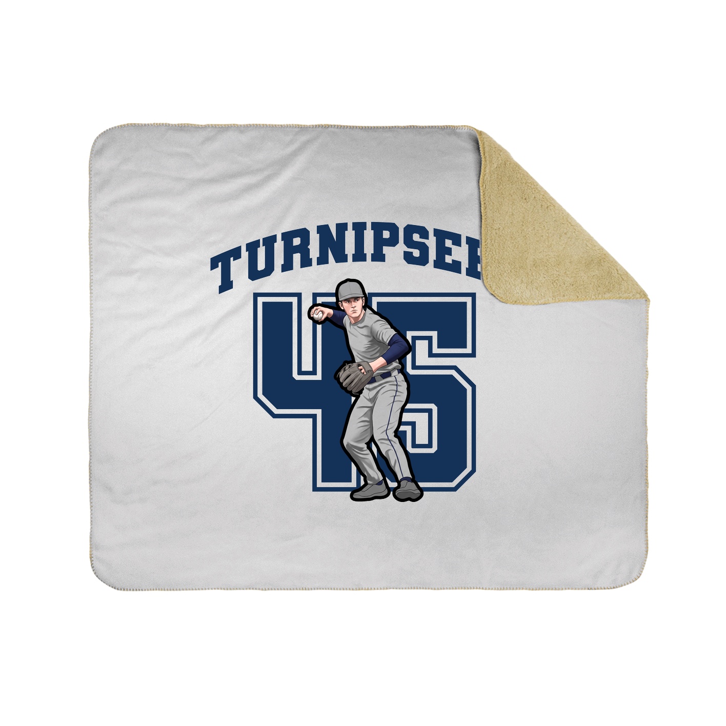 Throw Blanket — Number in White