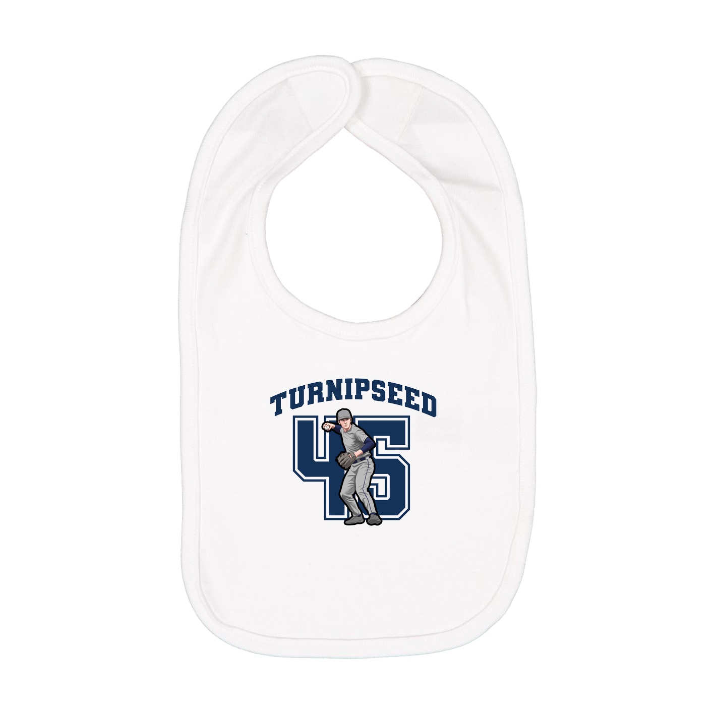 Infant Bib — Number in White