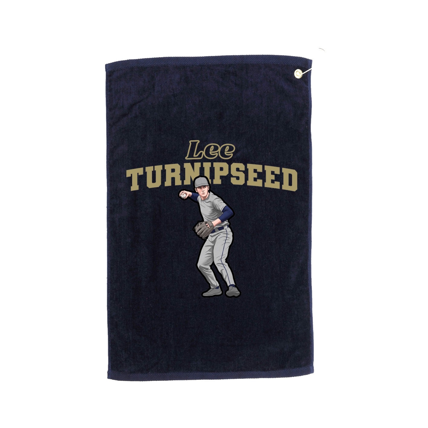 Golf Towel — Name Arch in Navy
