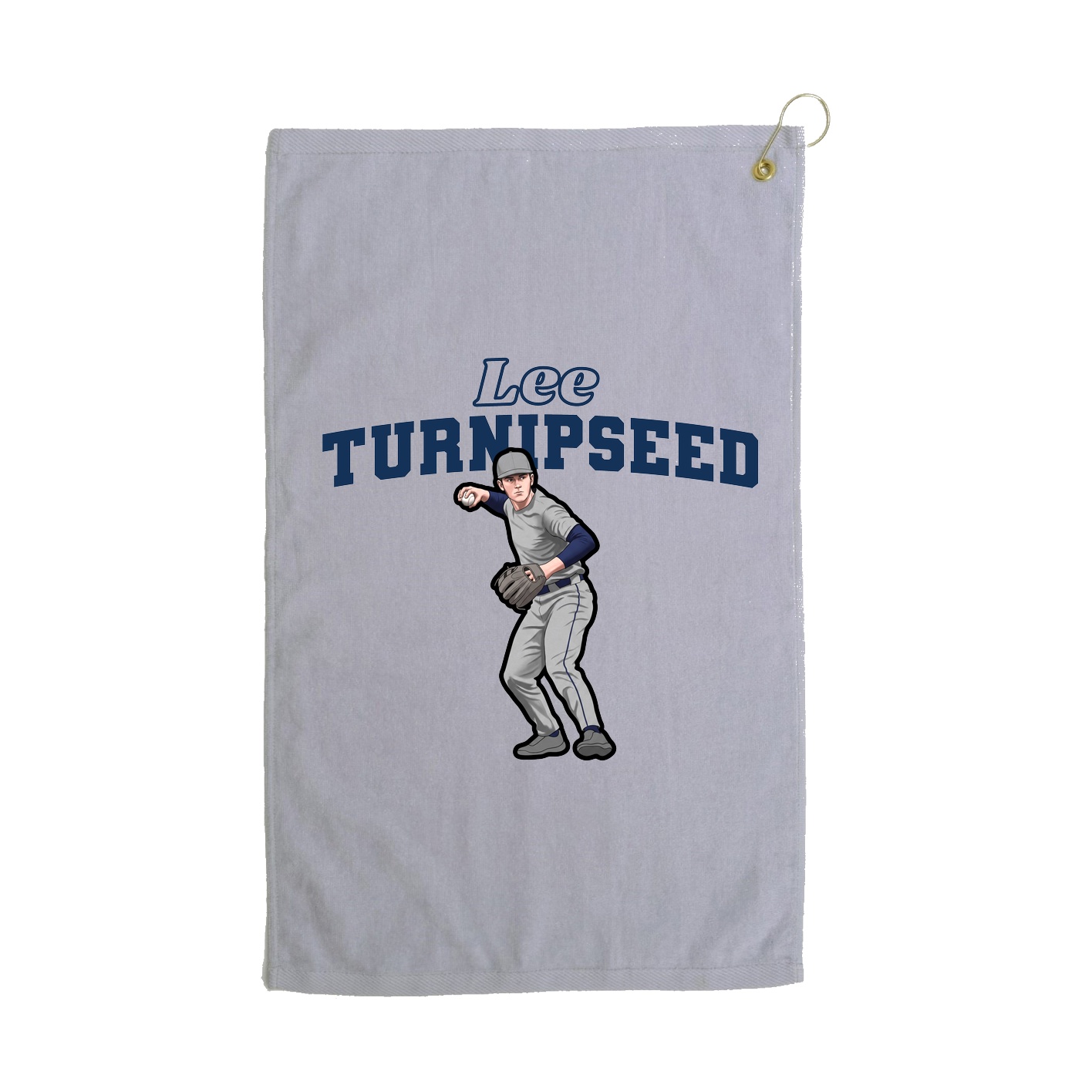 Golf Towel — Name Arch in Grey