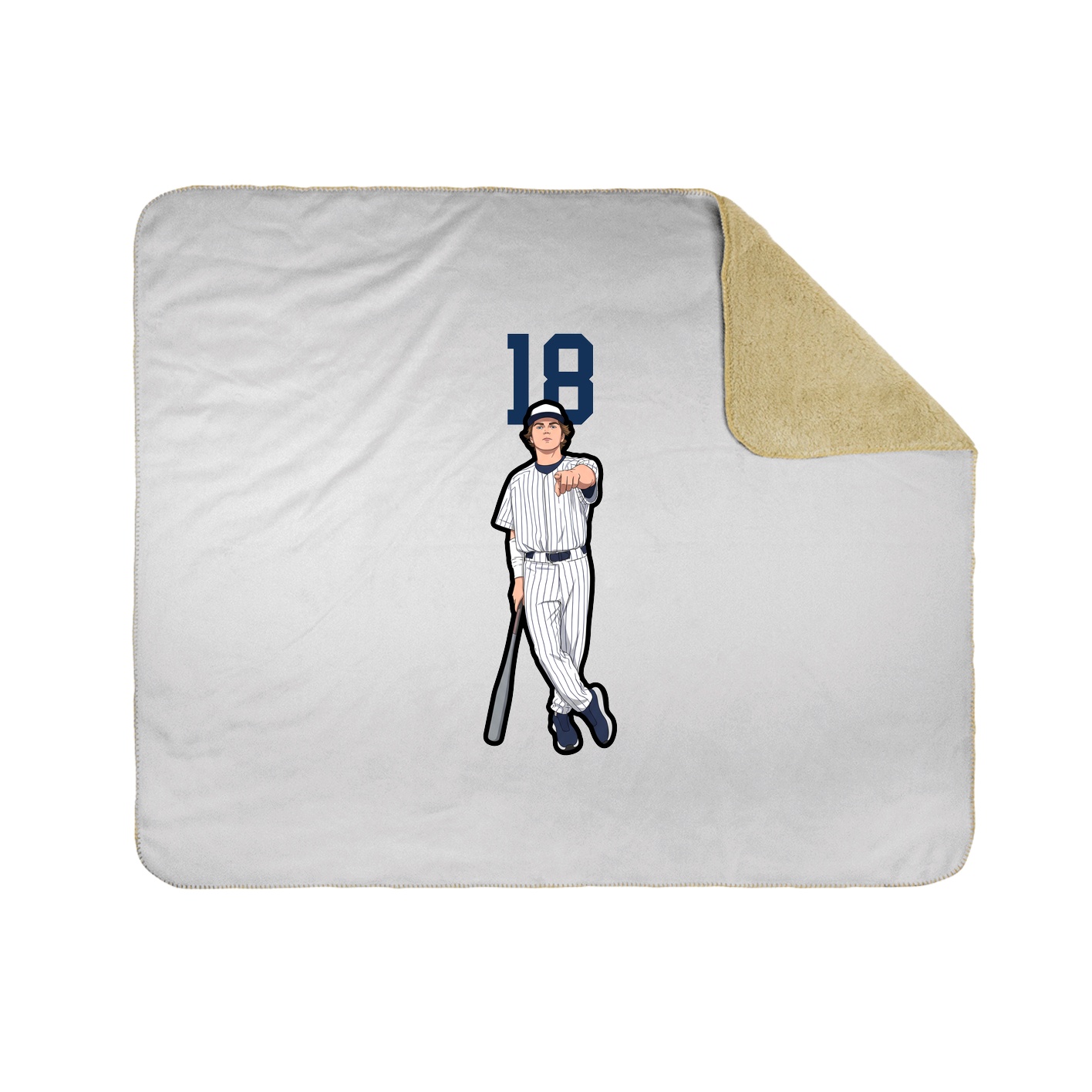 Throw Blanket — Number Top in White