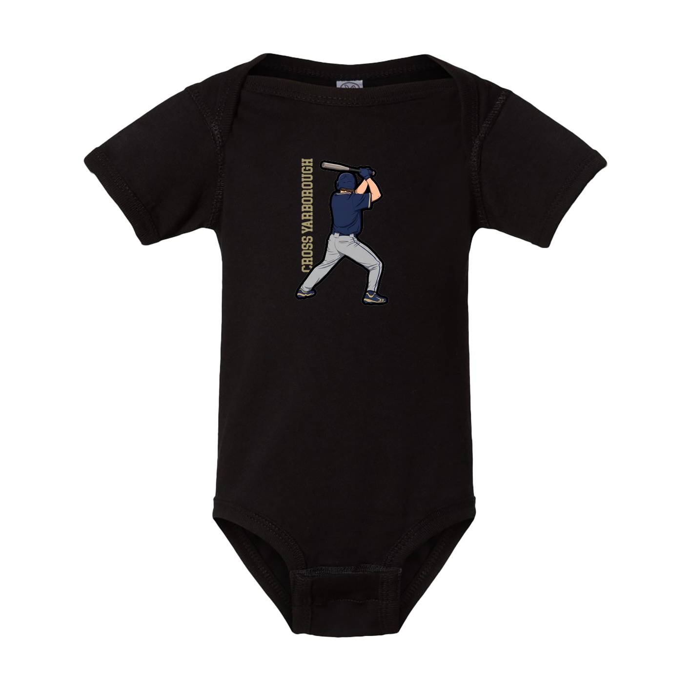Baby Onesie — Name Vertical in Black