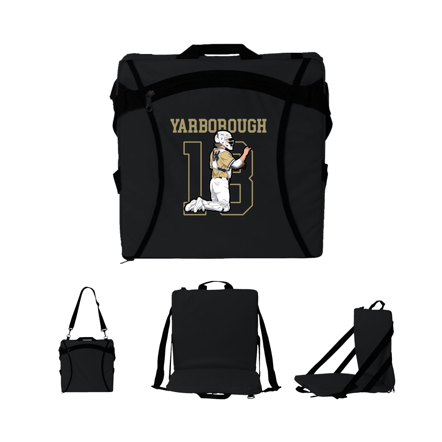 Folding Stadium Seat — Shirsey in Black