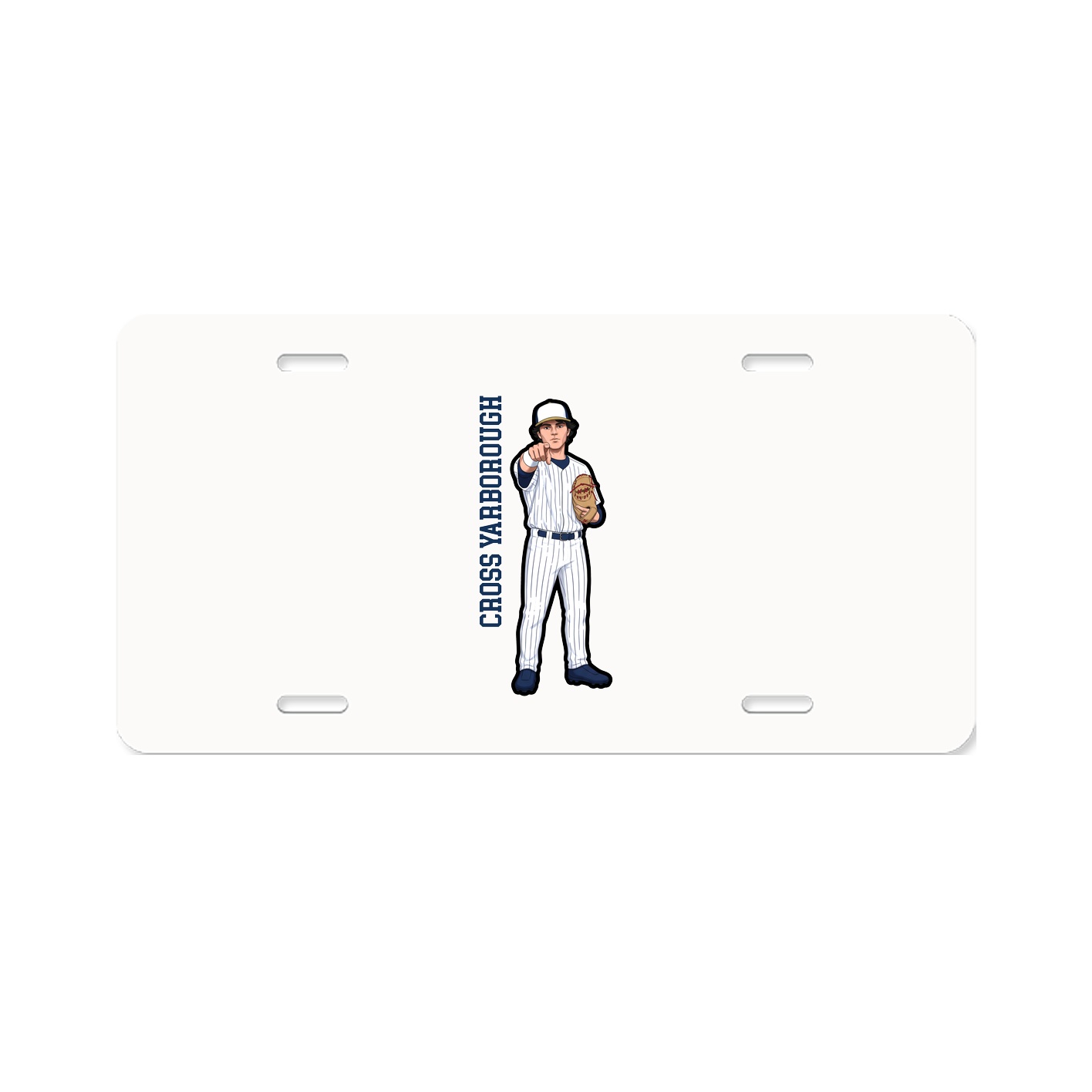 License Plate — Name Vertical in Classic