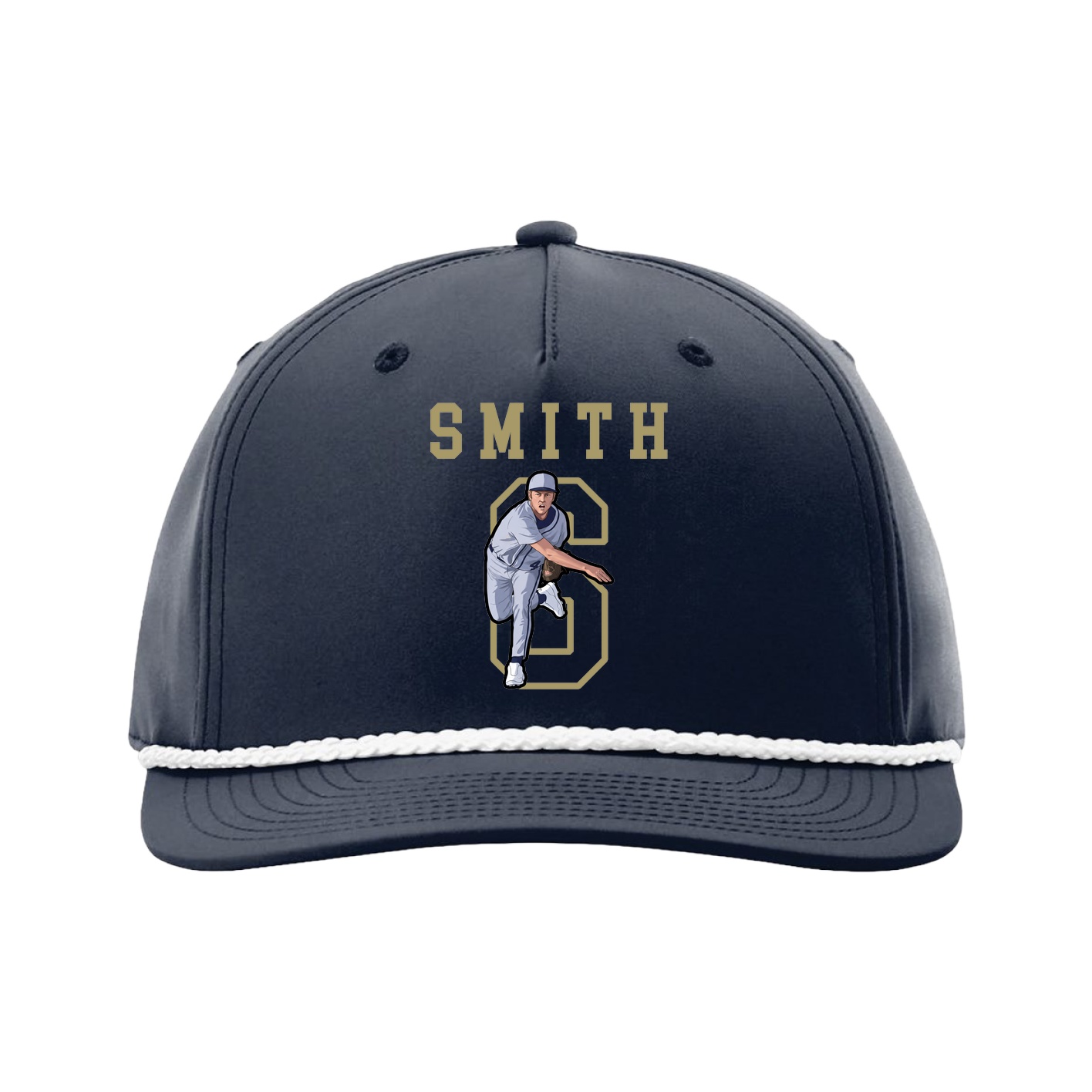 Five-Panel Classic Rope Cap — Shirsey in Navy