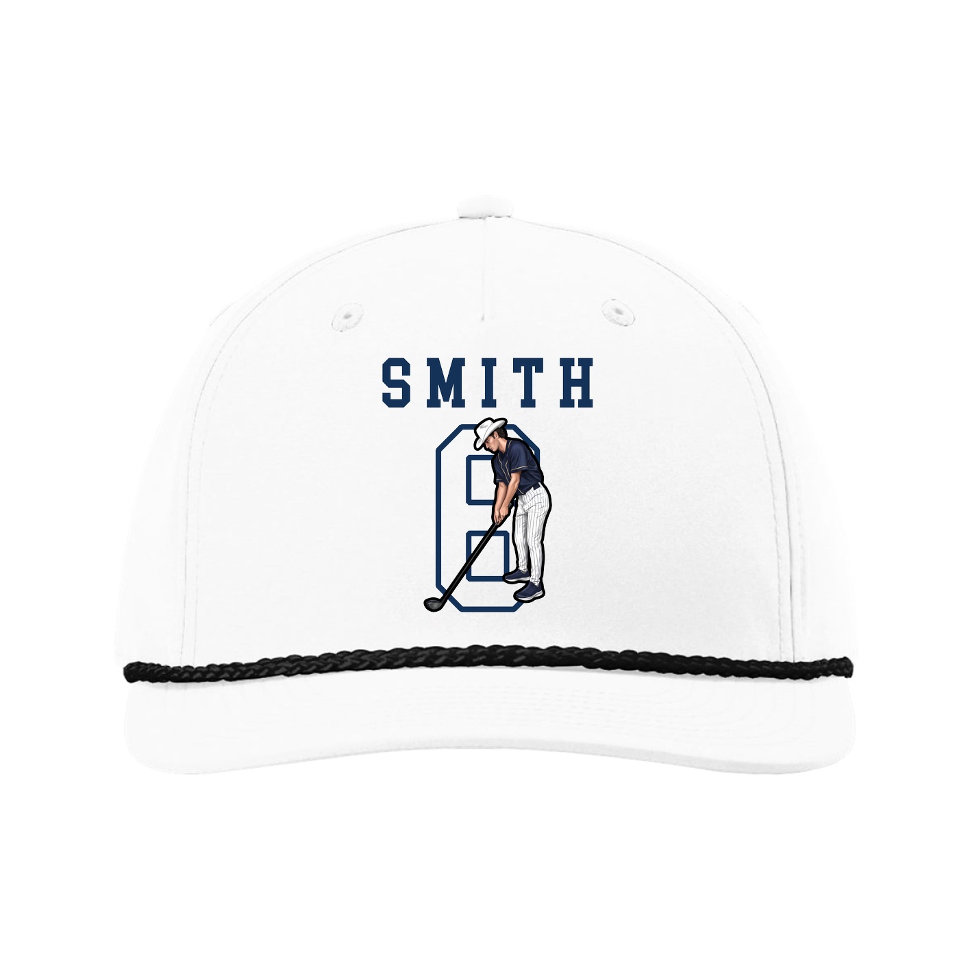 Five-Panel Classic Rope Cap — Shirsey in White
