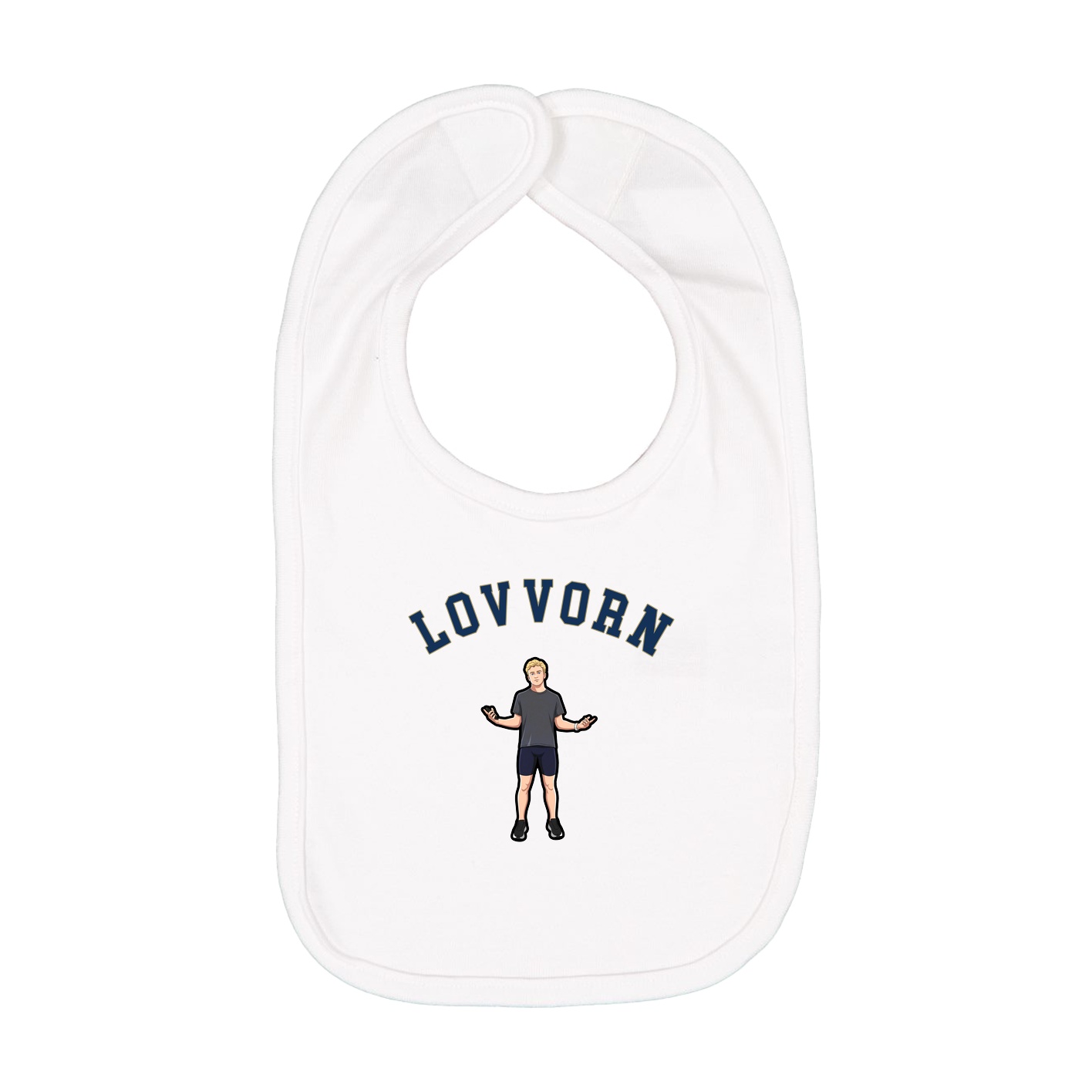 Infant Bib — Shirsey Arch in White