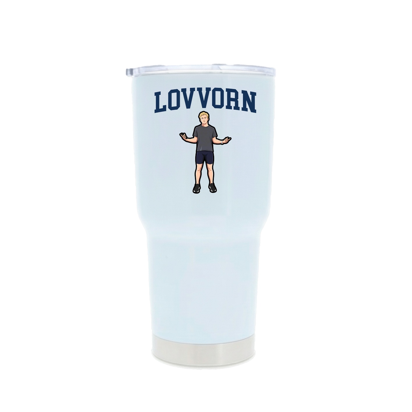 30oz Stainless Steel Tumbler — Shirsey in White