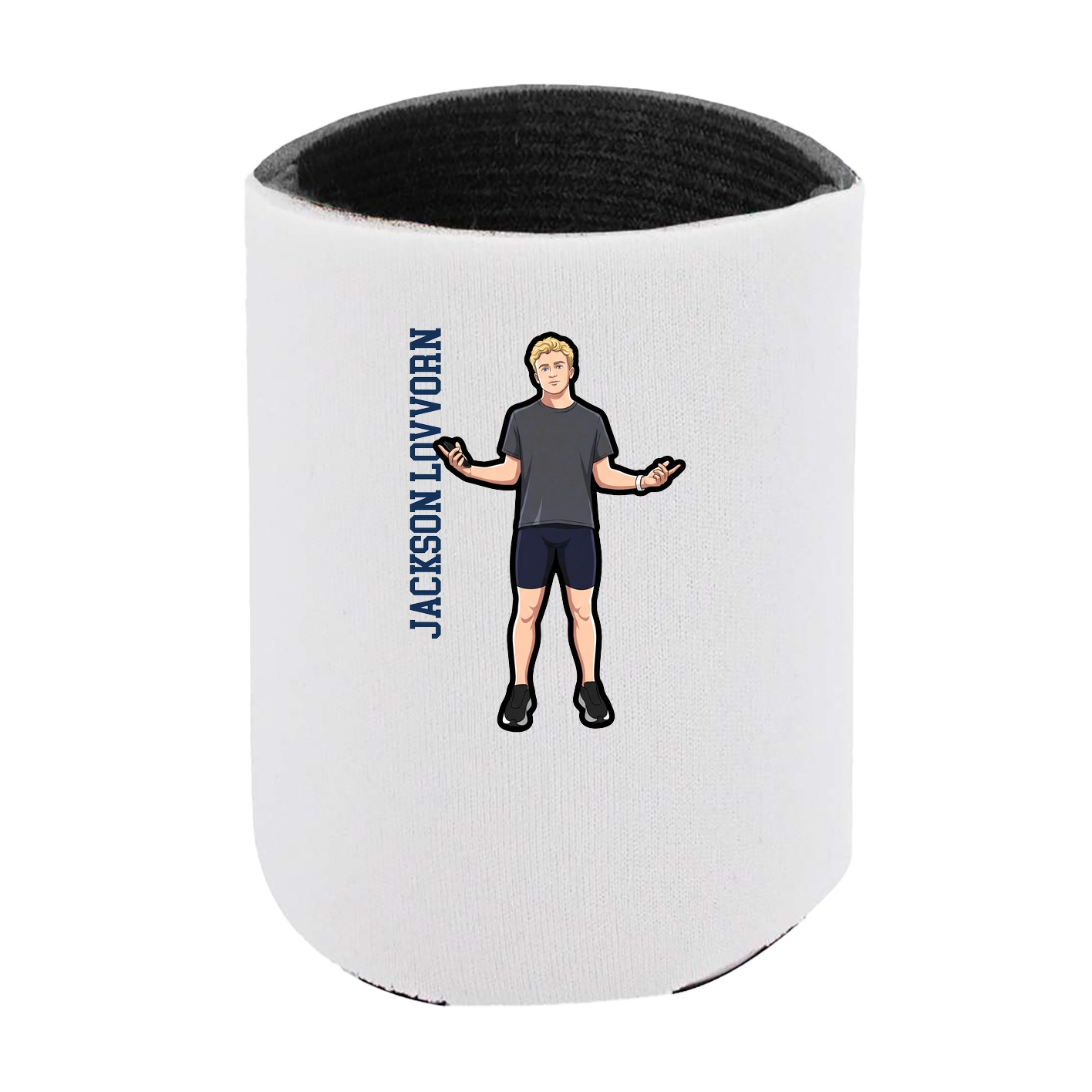 Can Holder — Name Vertical in White