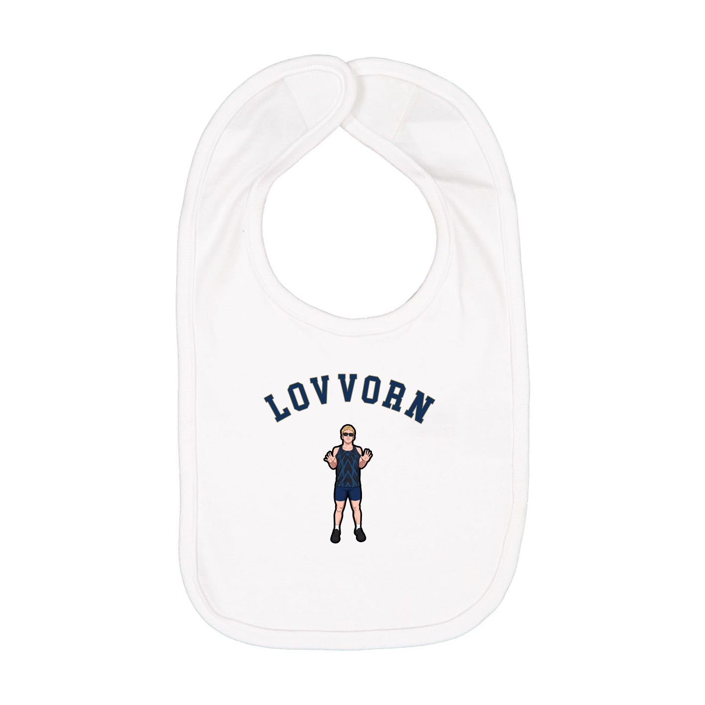 Infant Bib — Shirsey Arch in White