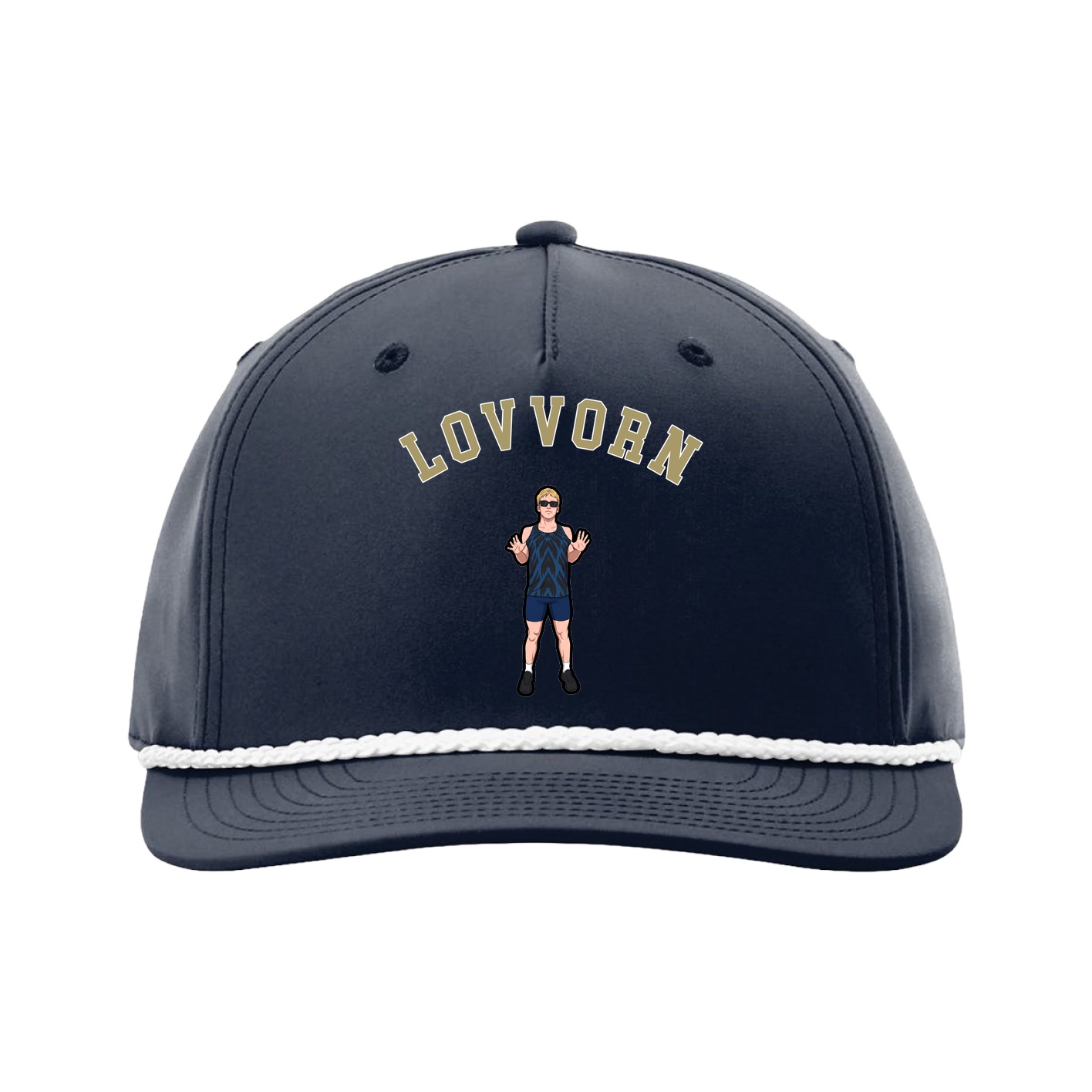 Five-Panel Classic Rope Cap — Shirsey Arch in Navy