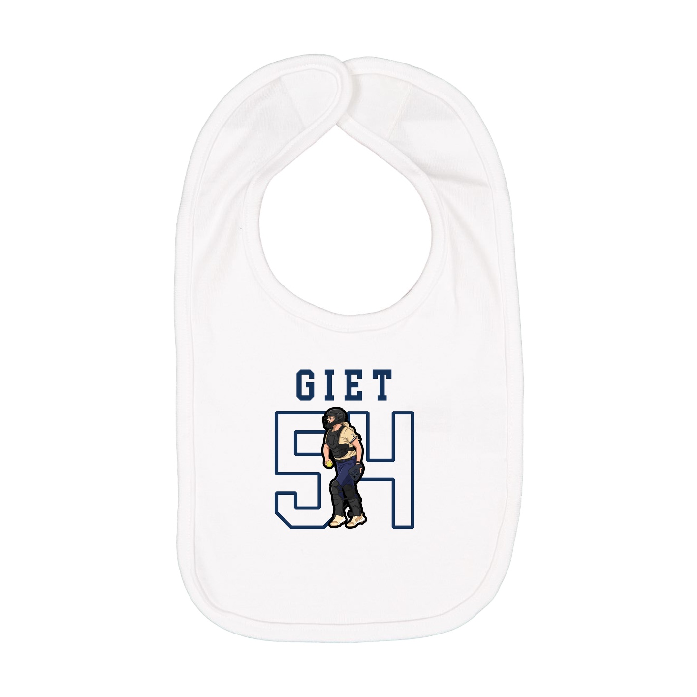 Infant Bib — Shirsey in White