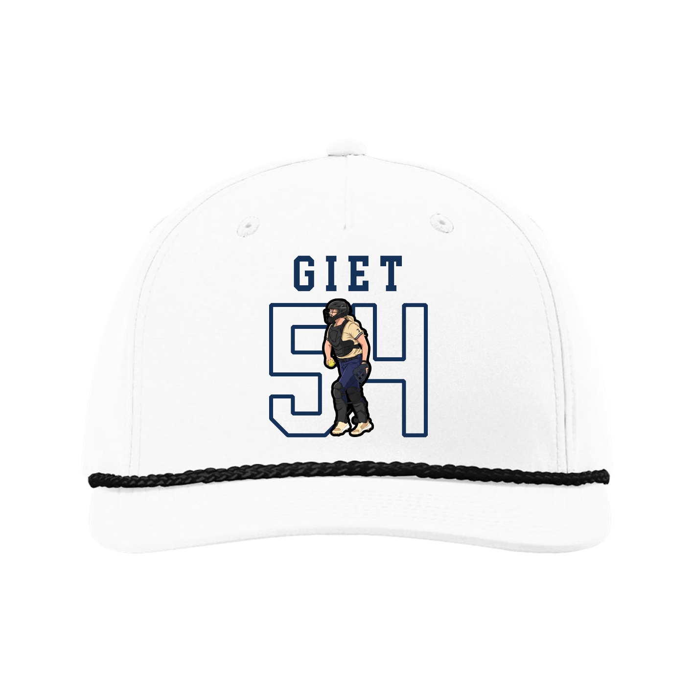 Five-Panel Classic Rope Cap — Shirsey in White