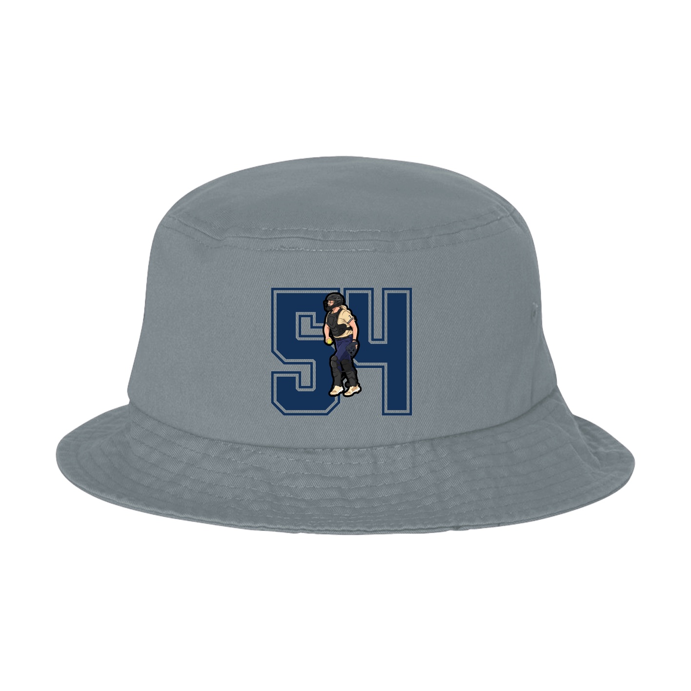 Bucket Cap — Number in Grey