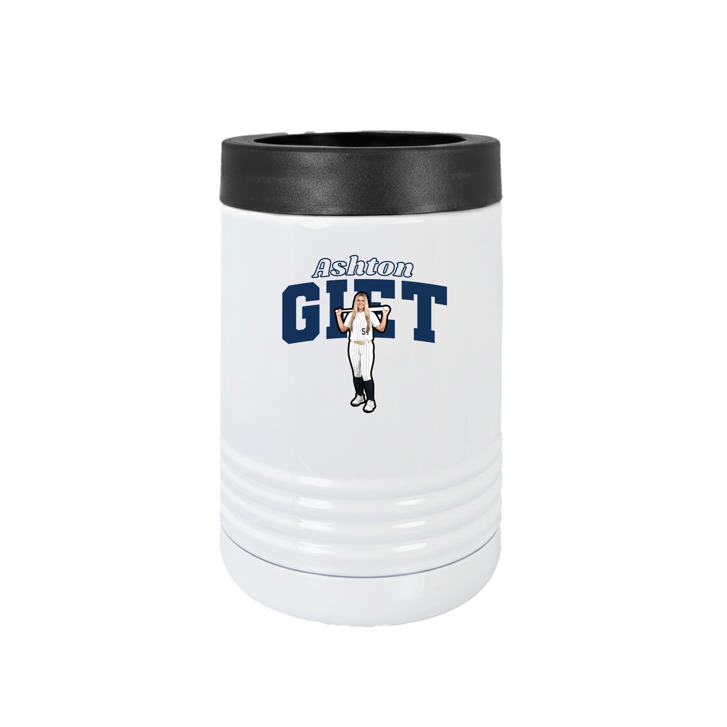 Beverage Holder — Name Arch in White