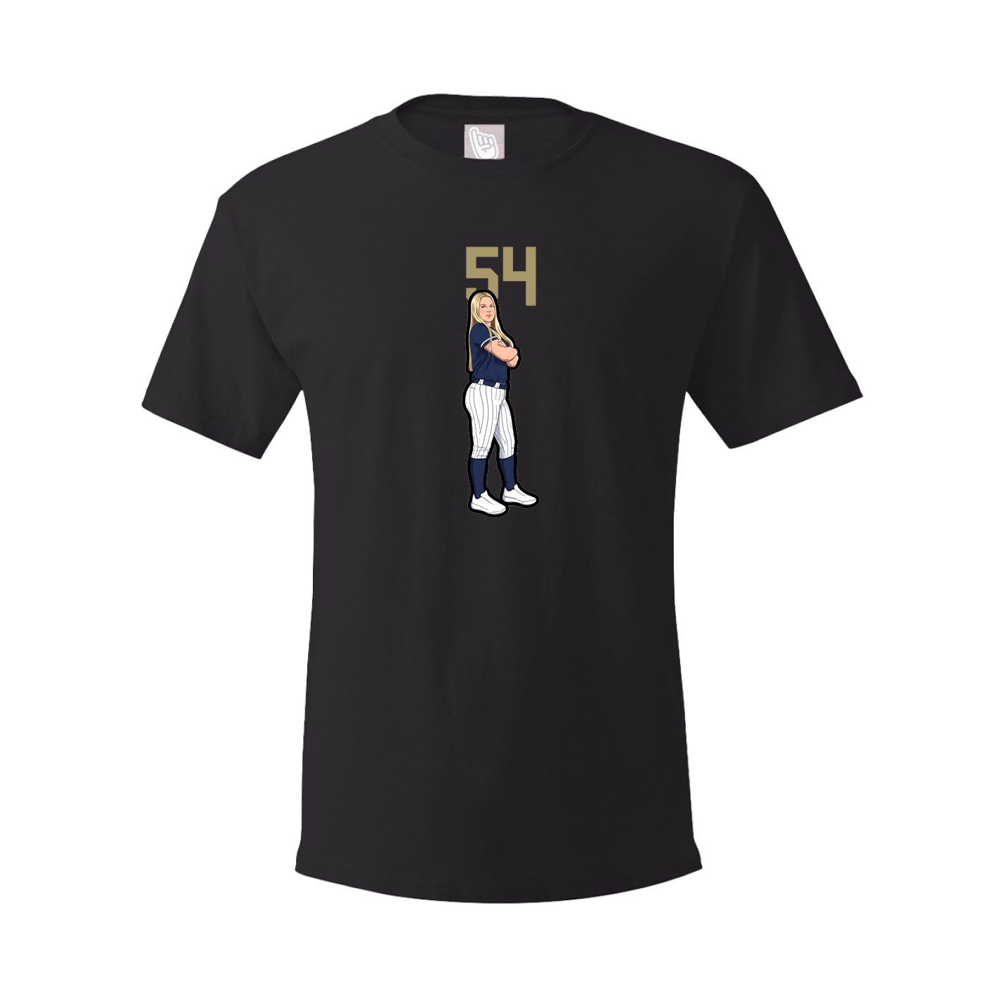 Youth Tee — Number Top in Black