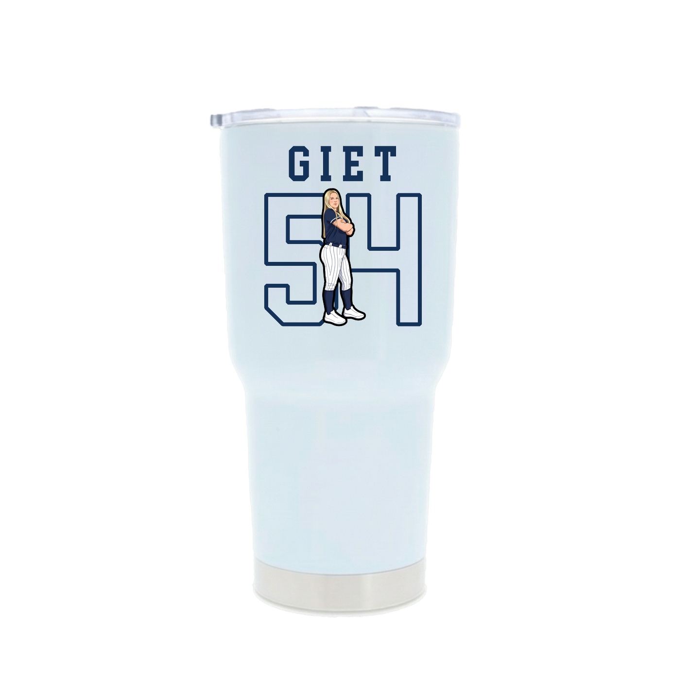 30oz Stainless Steel Tumbler — Shirsey in White