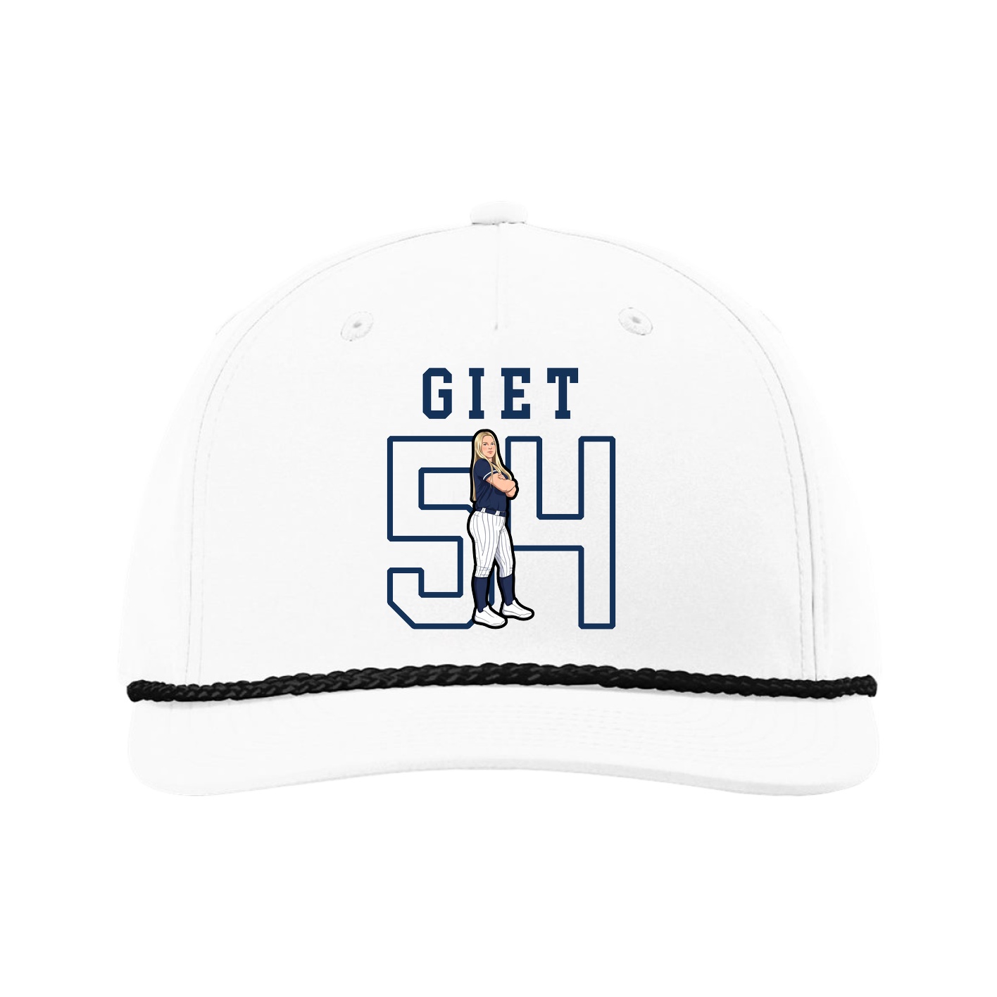 Five-Panel Classic Rope Cap — Shirsey in White
