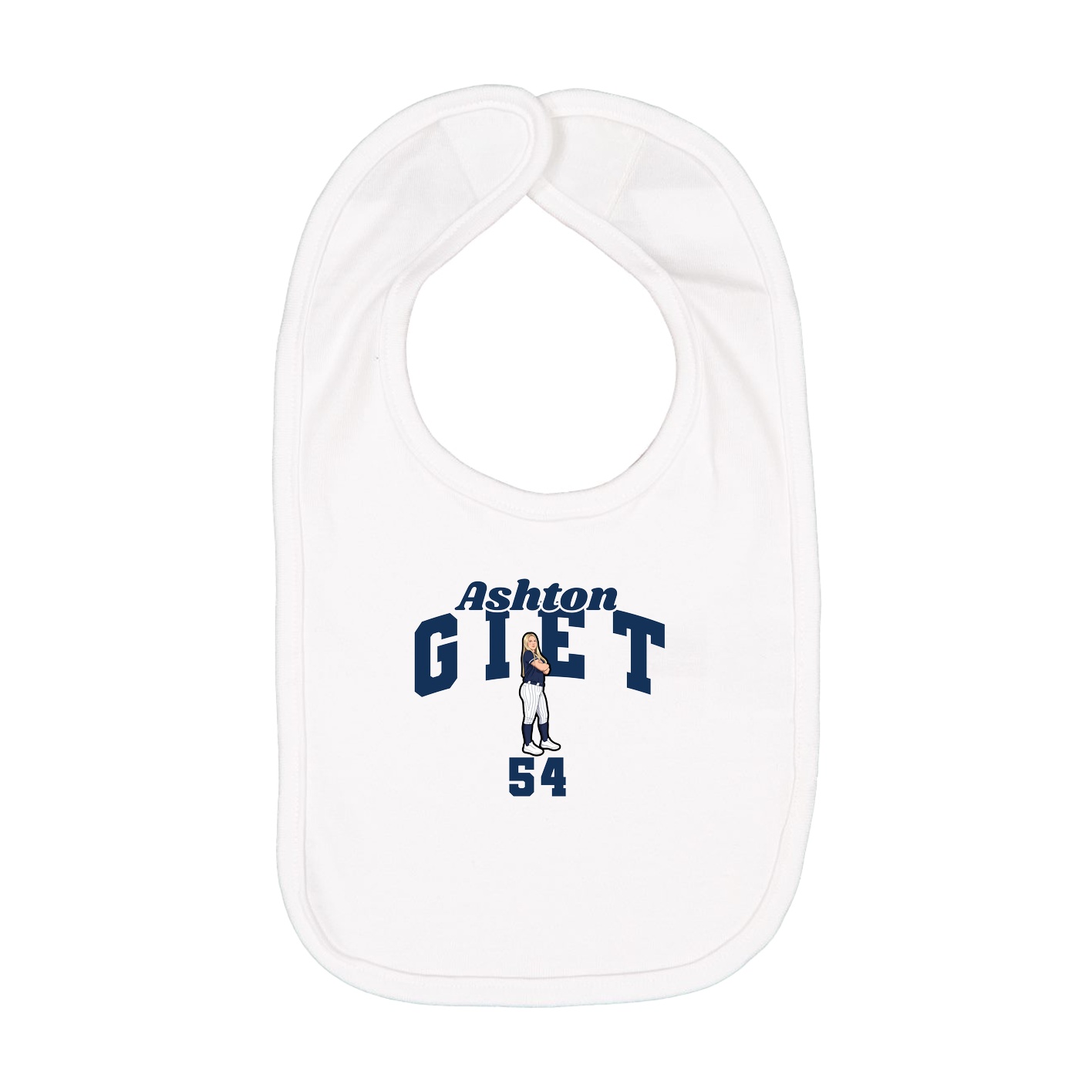 Infant Bib — Signature Arch in White