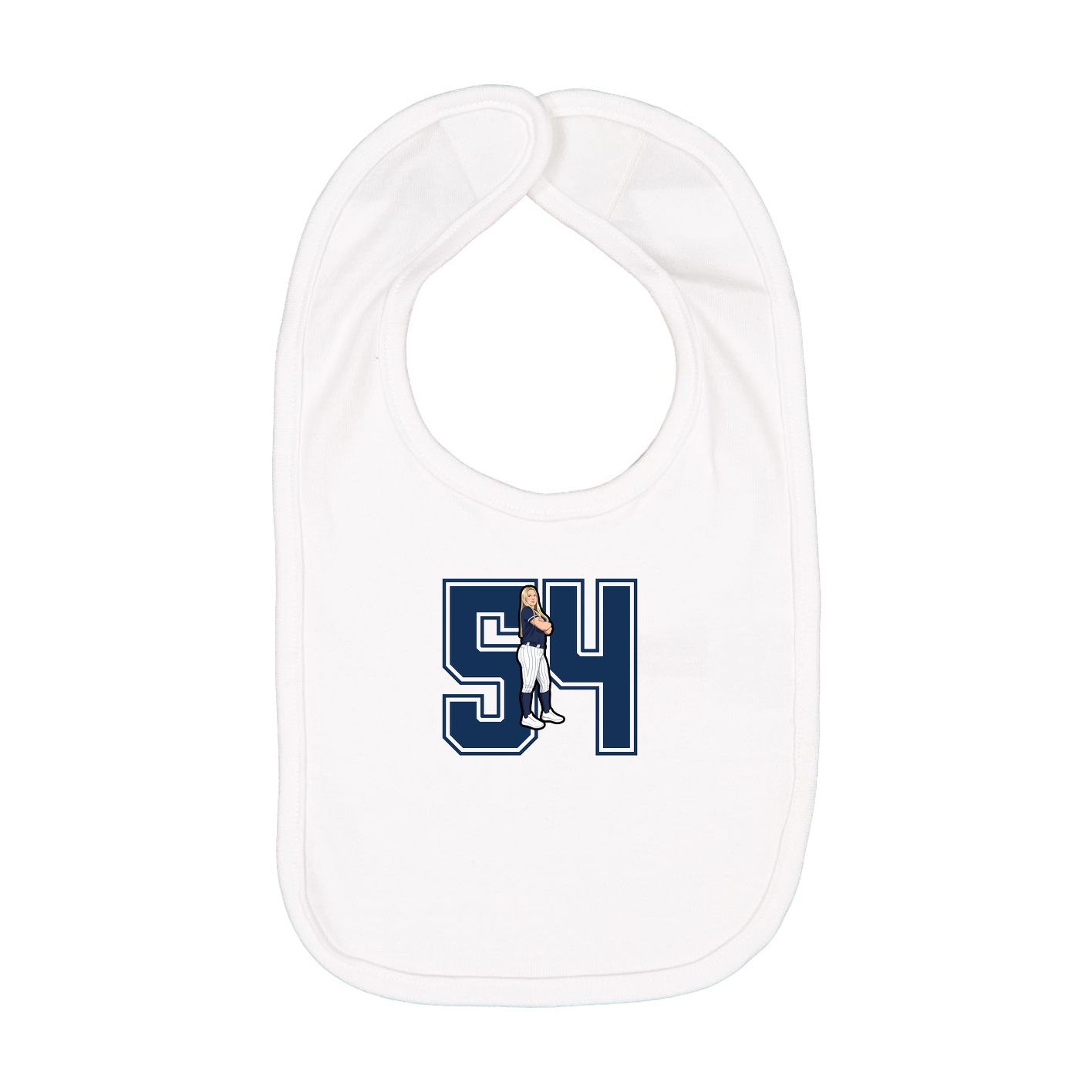 Infant Bib — Number in White