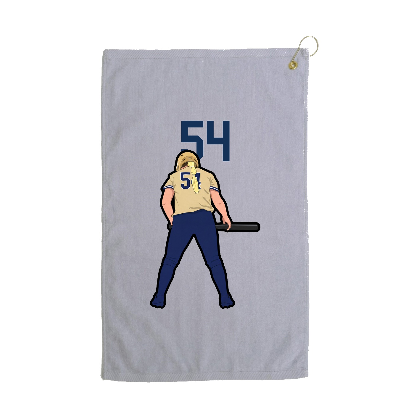 Golf Towel — Number Top in Grey
