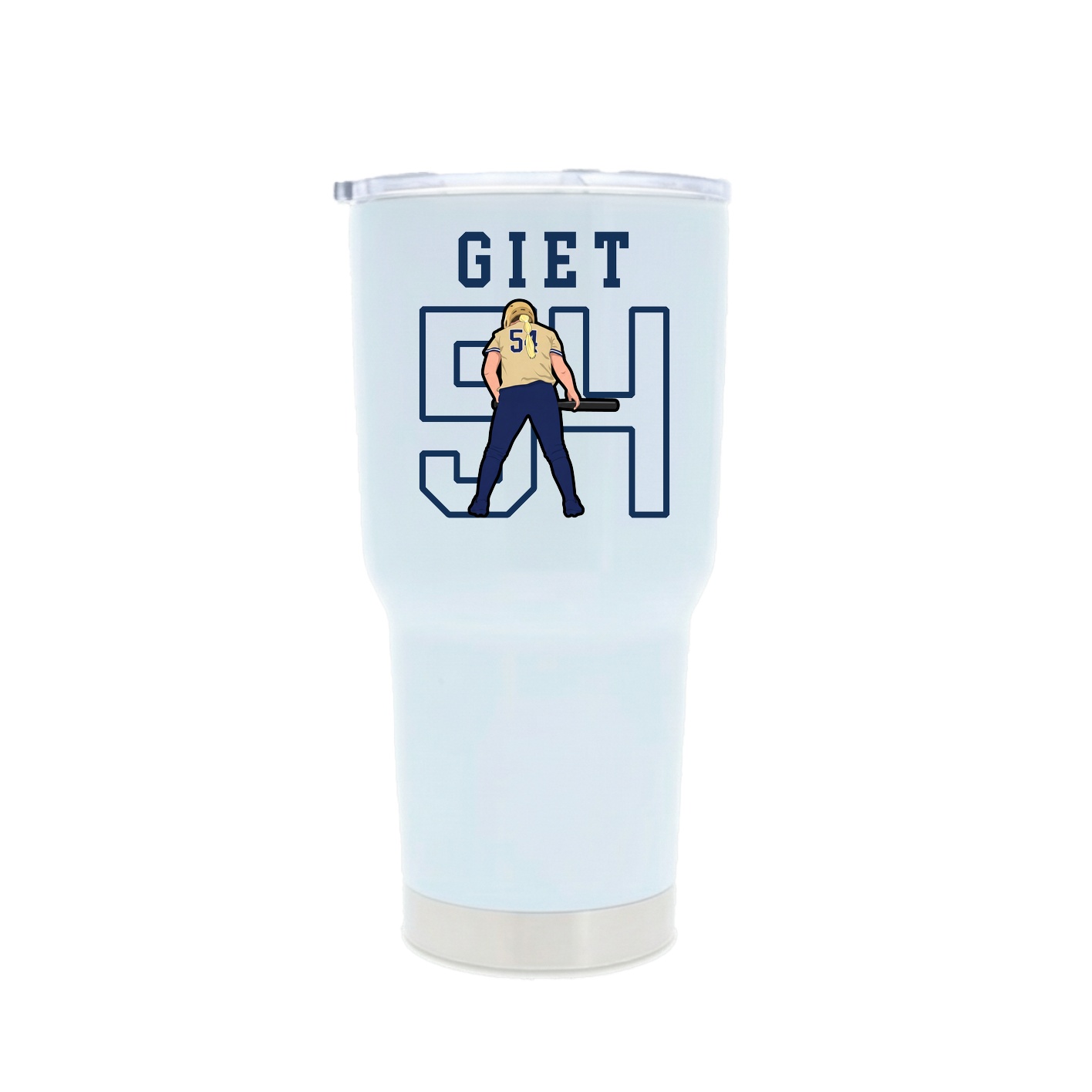 30oz Stainless Steel Tumbler — Shirsey in White