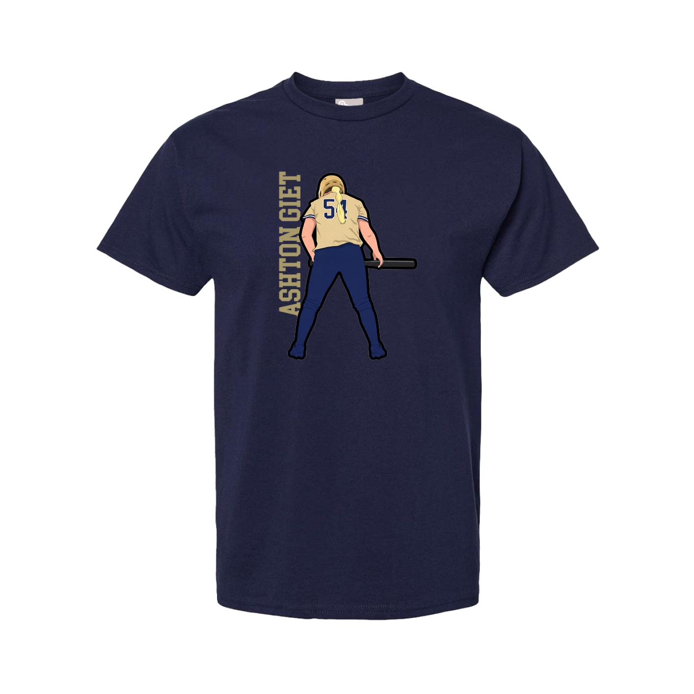 Youth Tee — Name Vertical in Navy