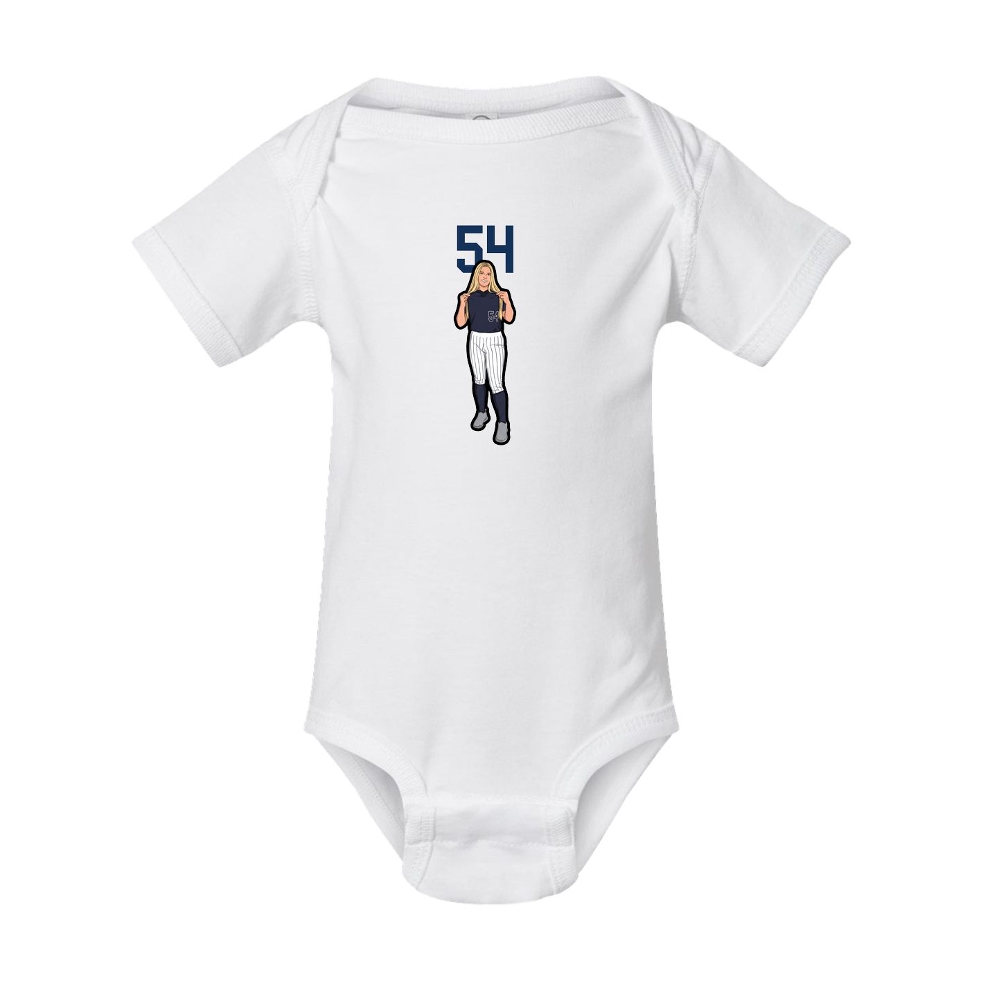 Baby Onesie — Number Top in White