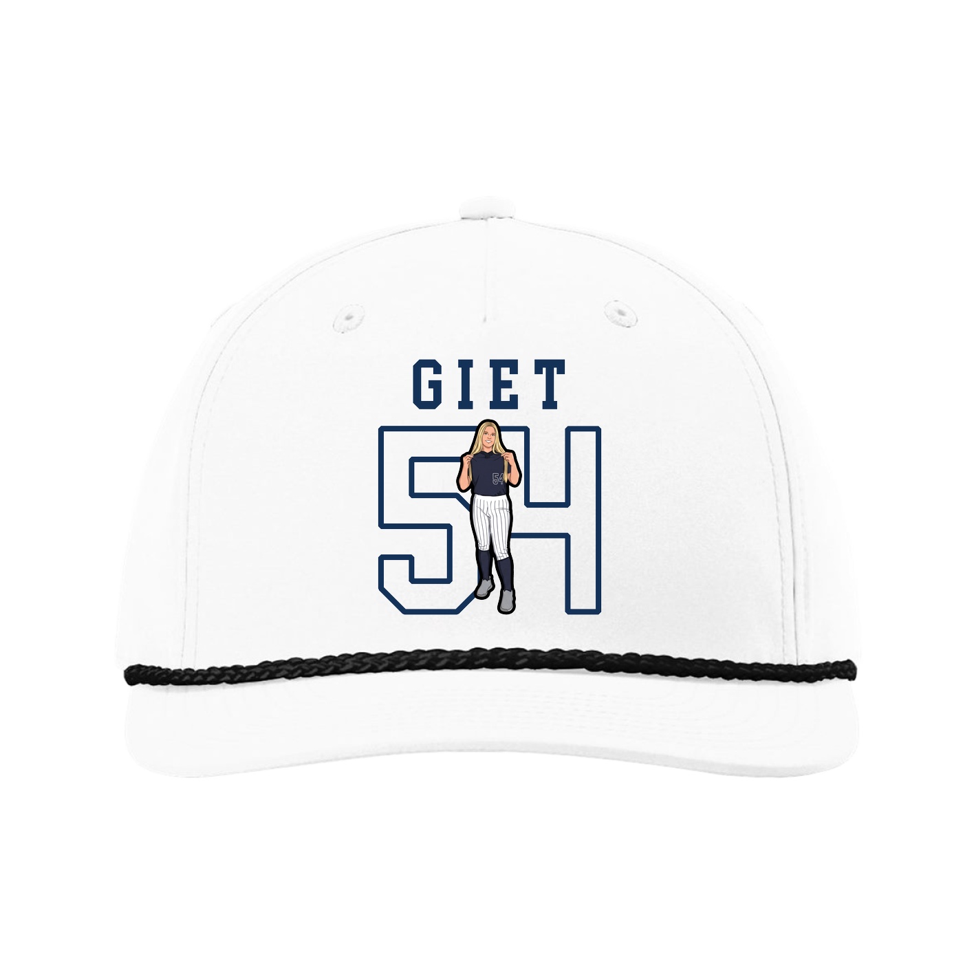 Five-Panel Classic Rope Cap — Shirsey in White