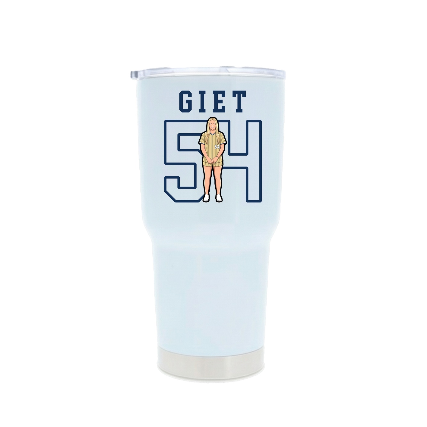 30oz Stainless Steel Tumbler — Shirsey in White