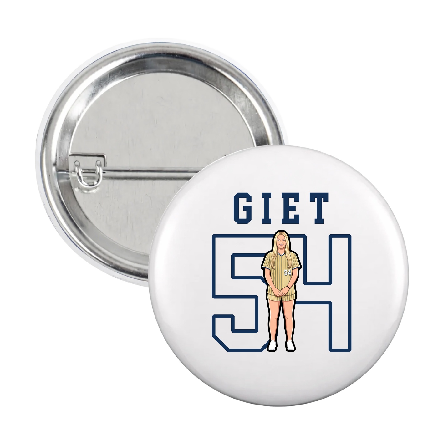 Game Day Button — Shirsey in White