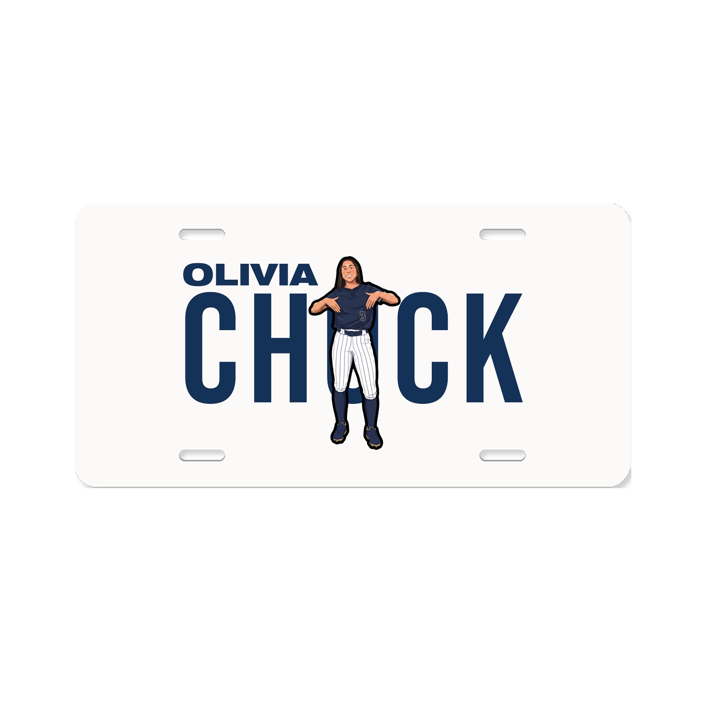 License Plate — Player Name in Classic
