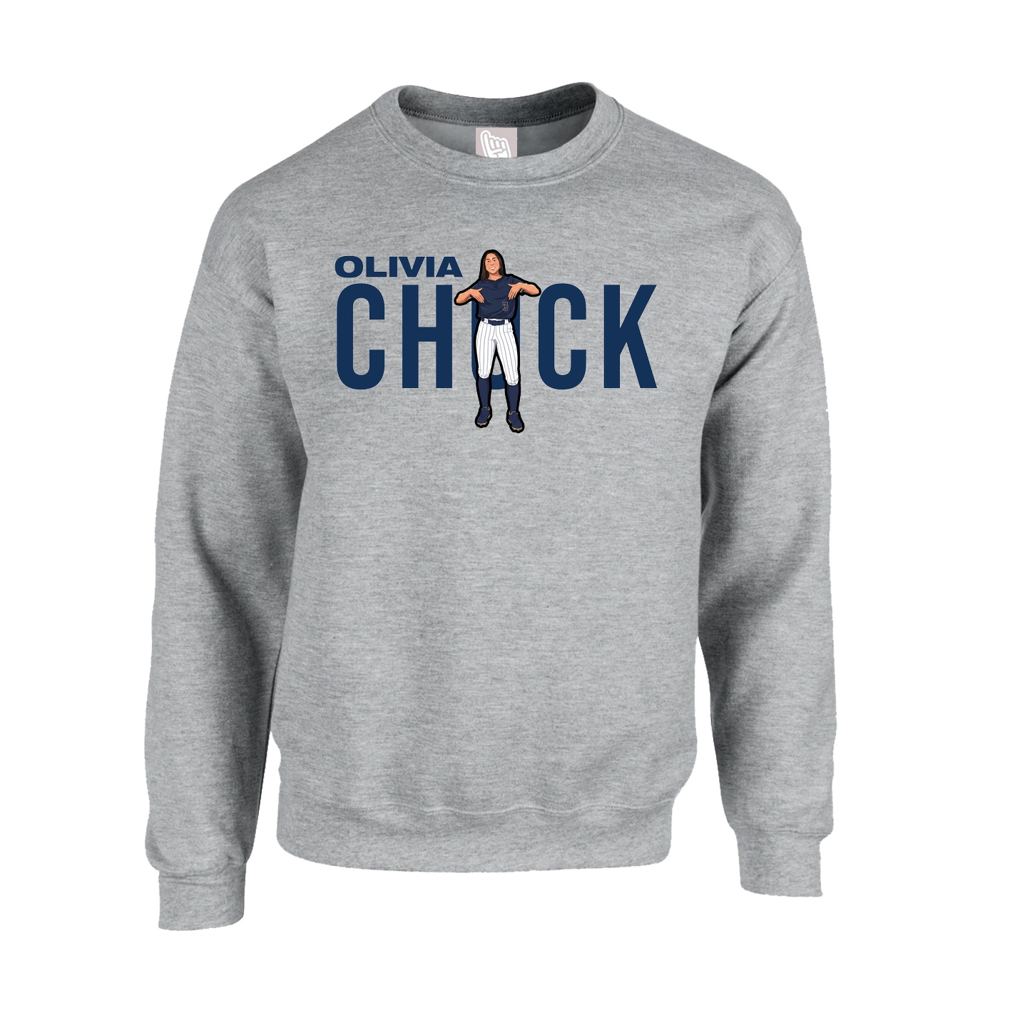 Fleece Crew — Player Name in Grey