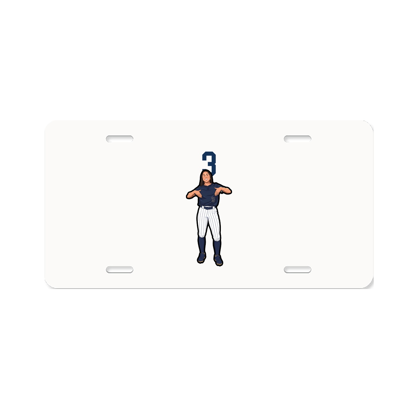 License Plate — Number Top in Classic