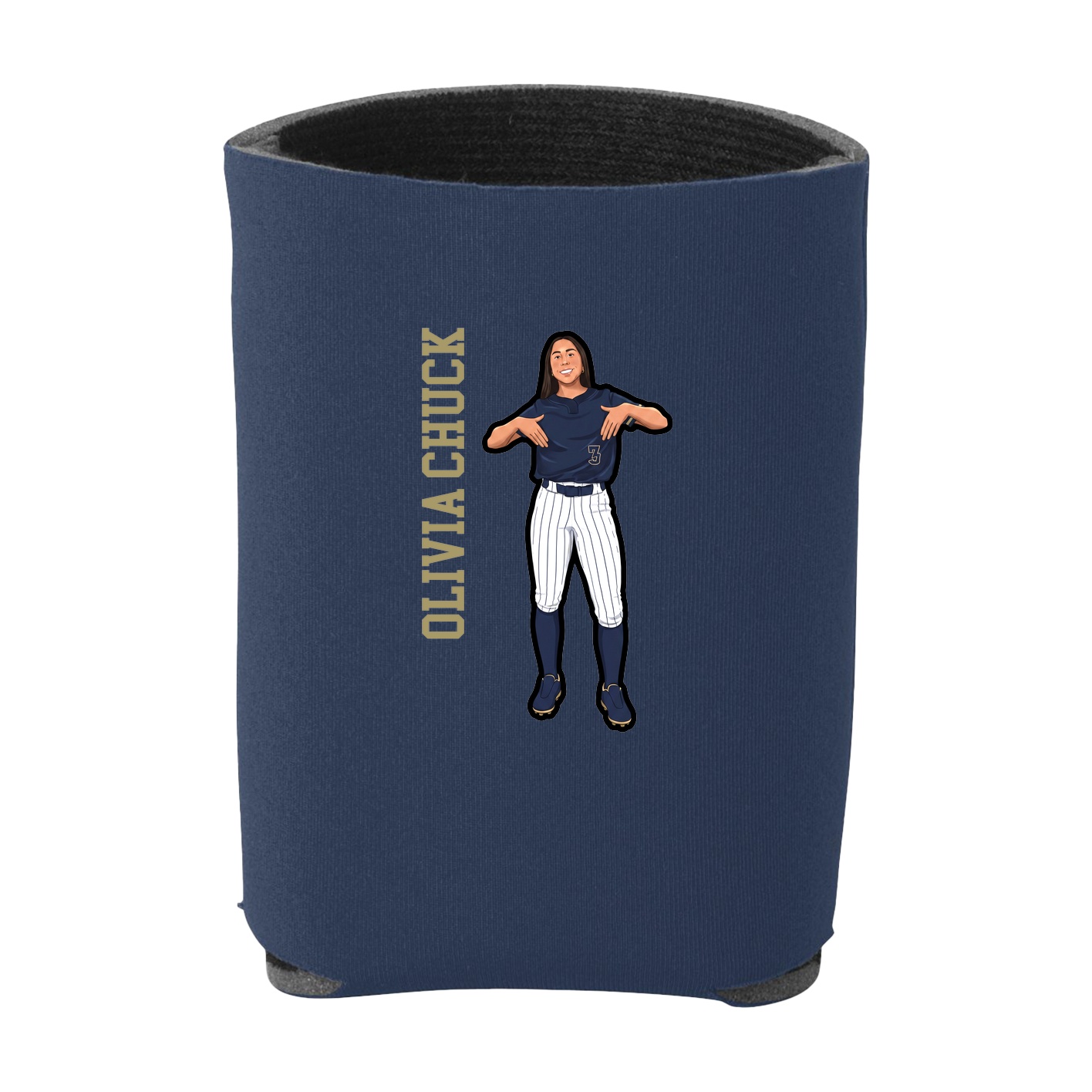 Can Holder — Name Vertical in Navy