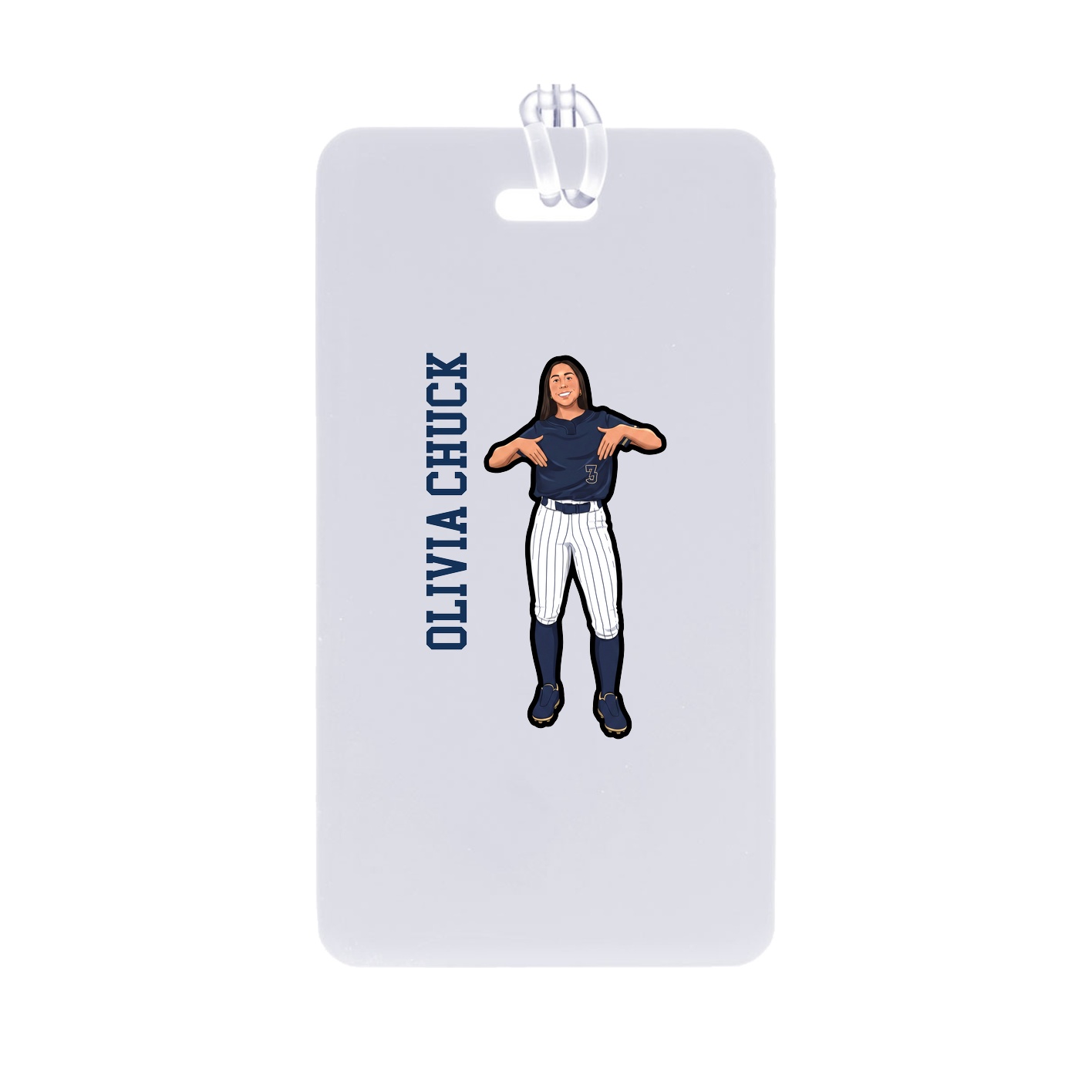 Bag Tag — Name Vertical in Classic
