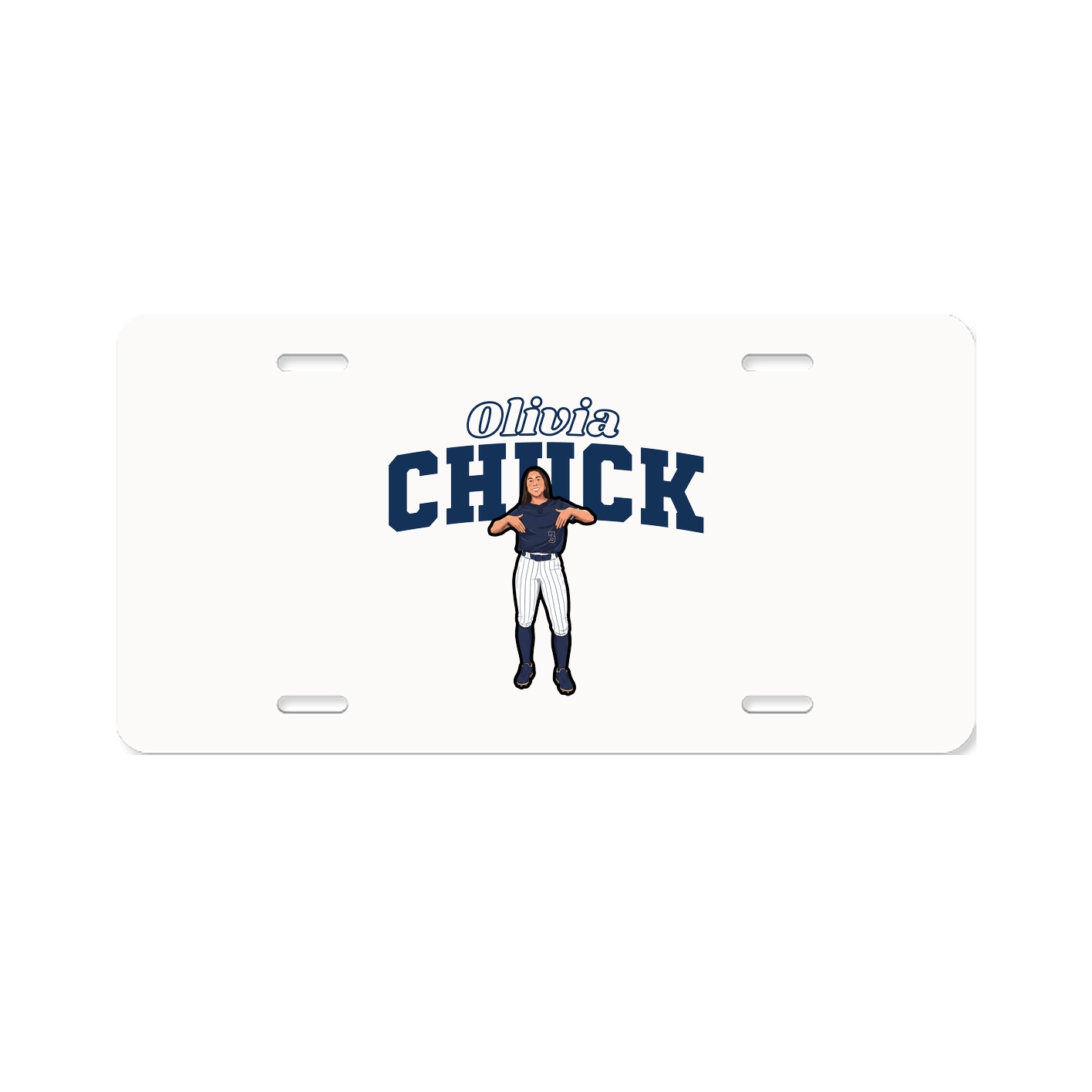 License Plate — Name Arch in Classic